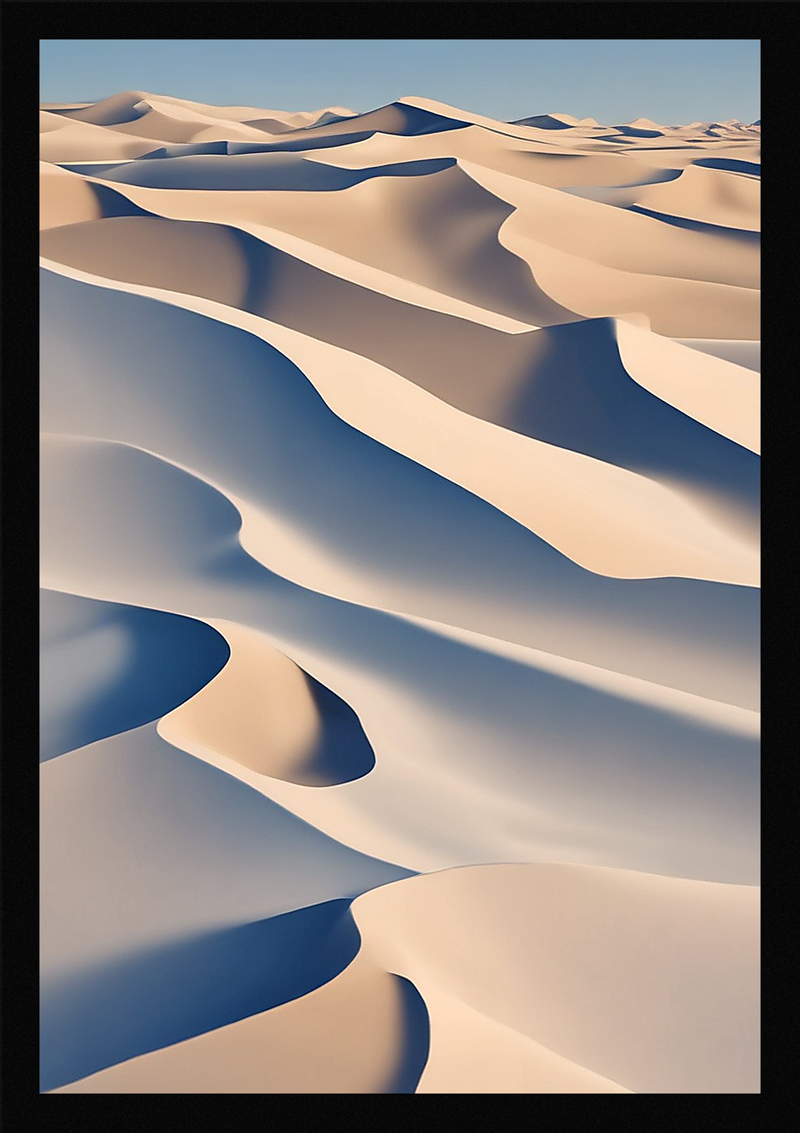 Intimate Desert Dunes Framed Wall Art Poster Canvas Print Picture