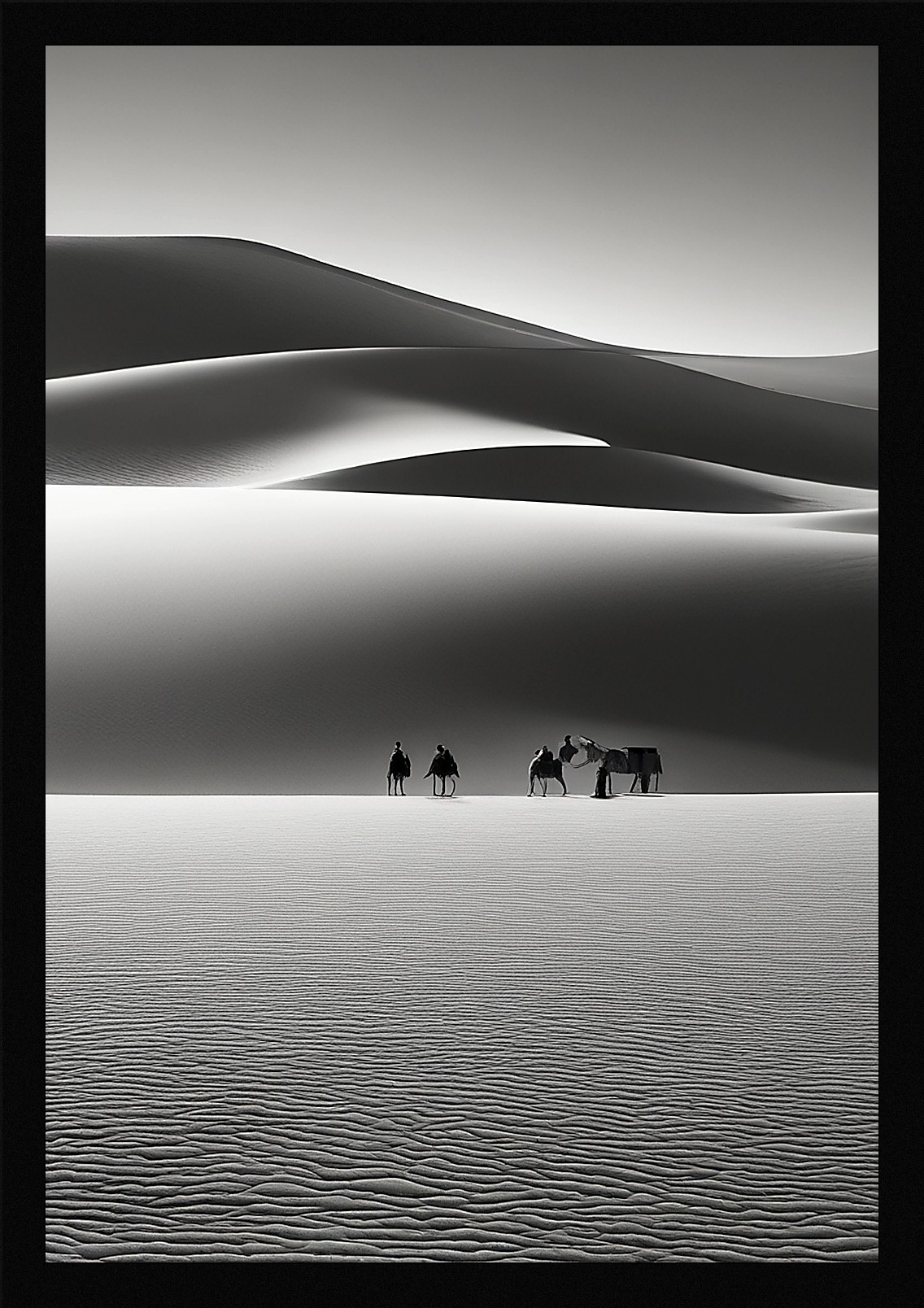 Dramatic Desert Dunes Framed Wall Art Poster Canvas Print Picture