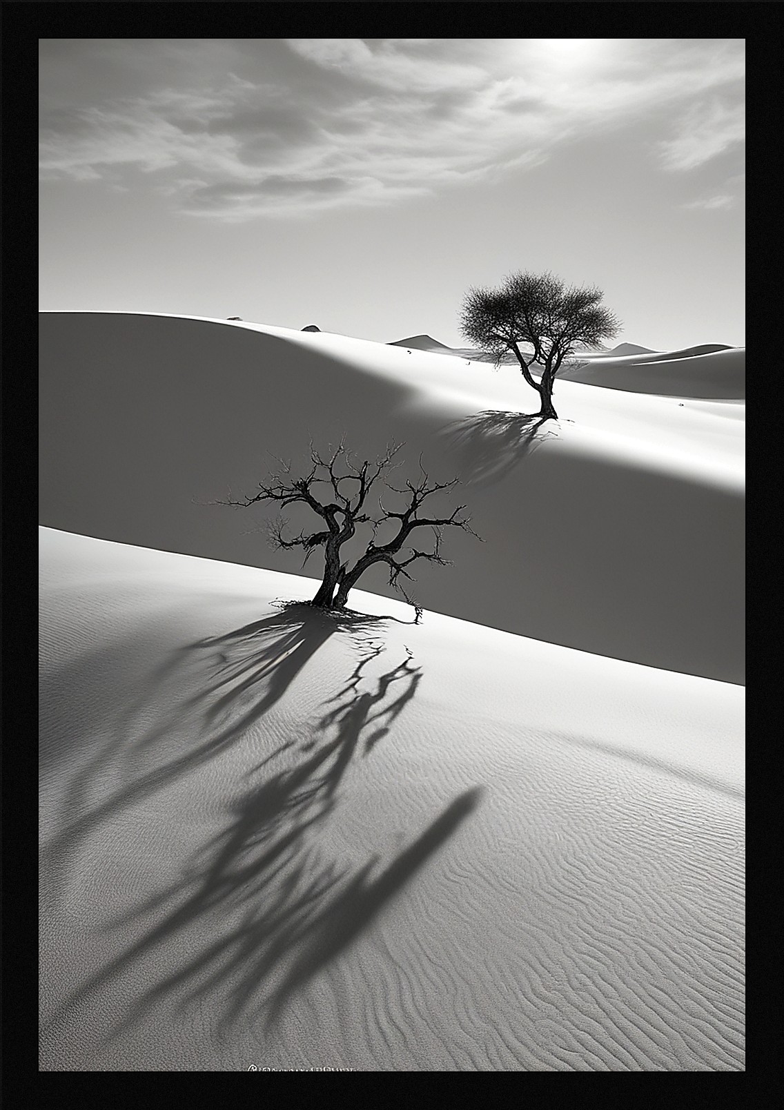 Dramatic Desert Dunes Framed Wall Art Poster Canvas Print Picture
