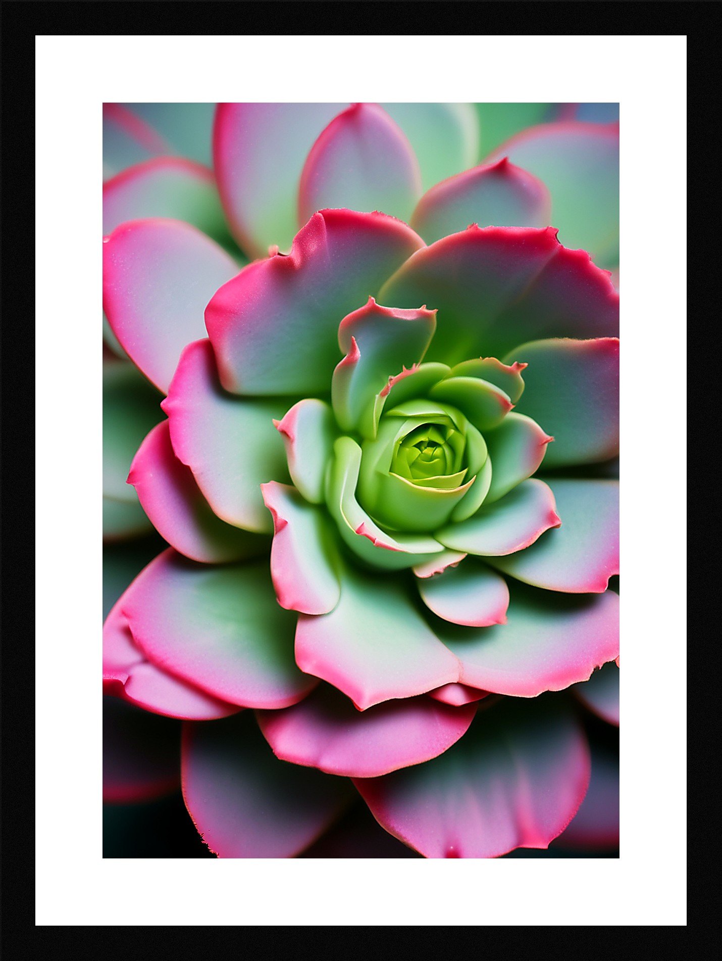 Modern Succulent Framed Wall Art Poster Canvas Print Picture