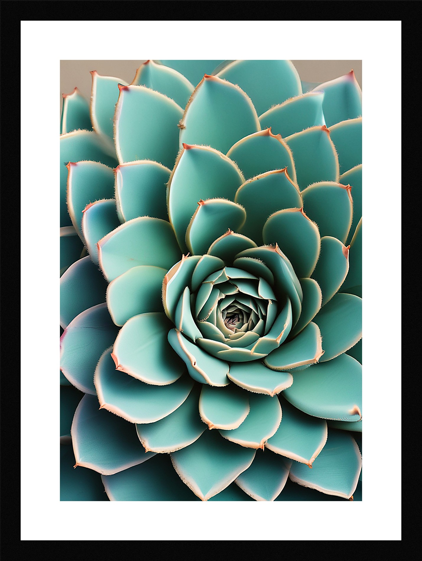 Modern Succulent Framed Wall Art Poster Canvas Print Picture