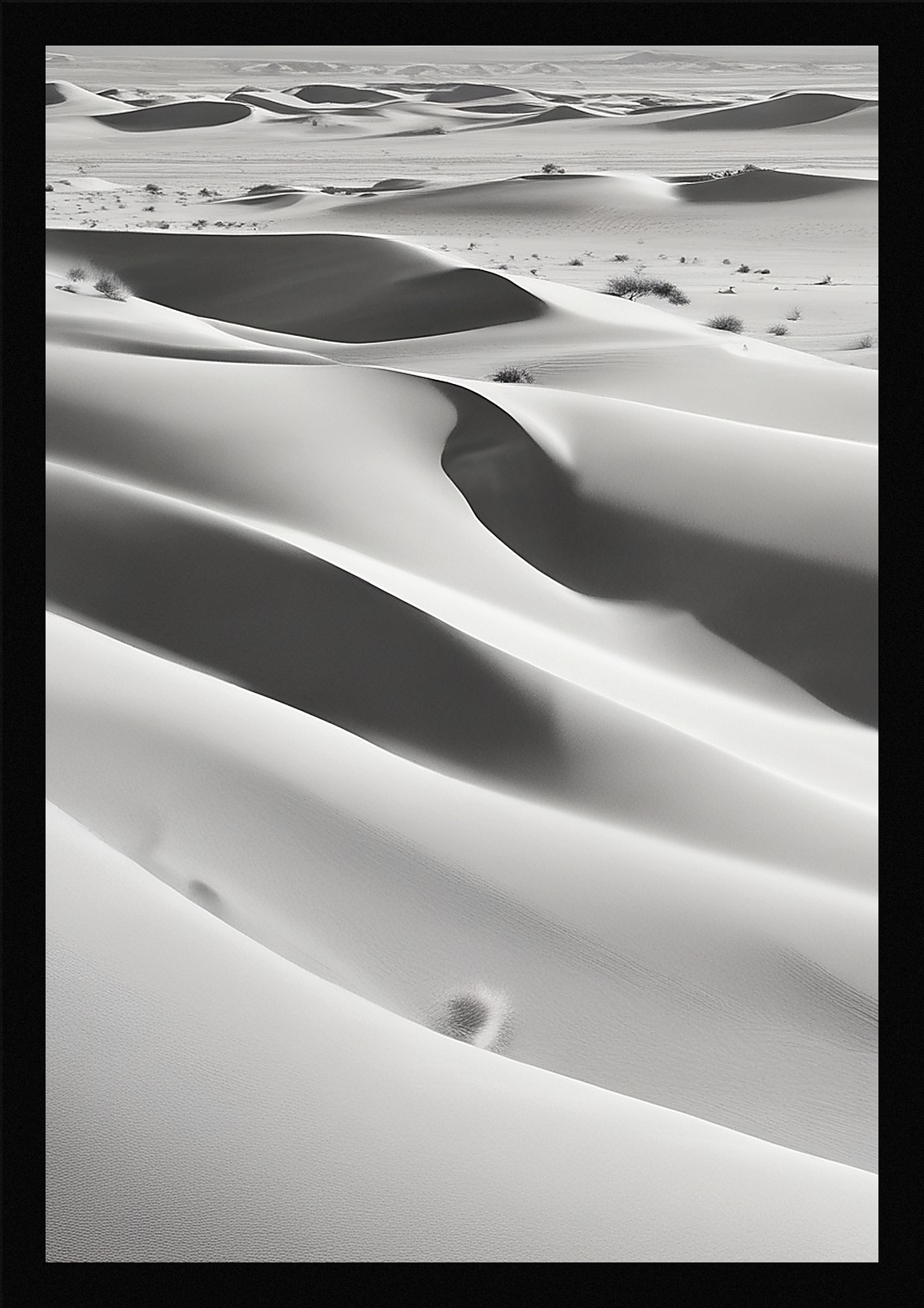 Intimate Desert Dunes Framed Wall Art Poster Canvas Print Picture