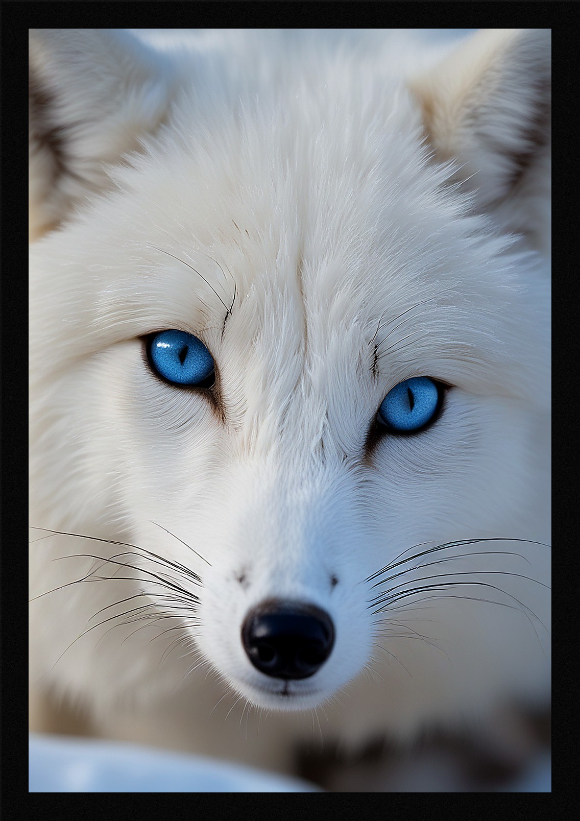 Epic Arctic Fox Framed Wall Art Poster Canvas Print Picture
