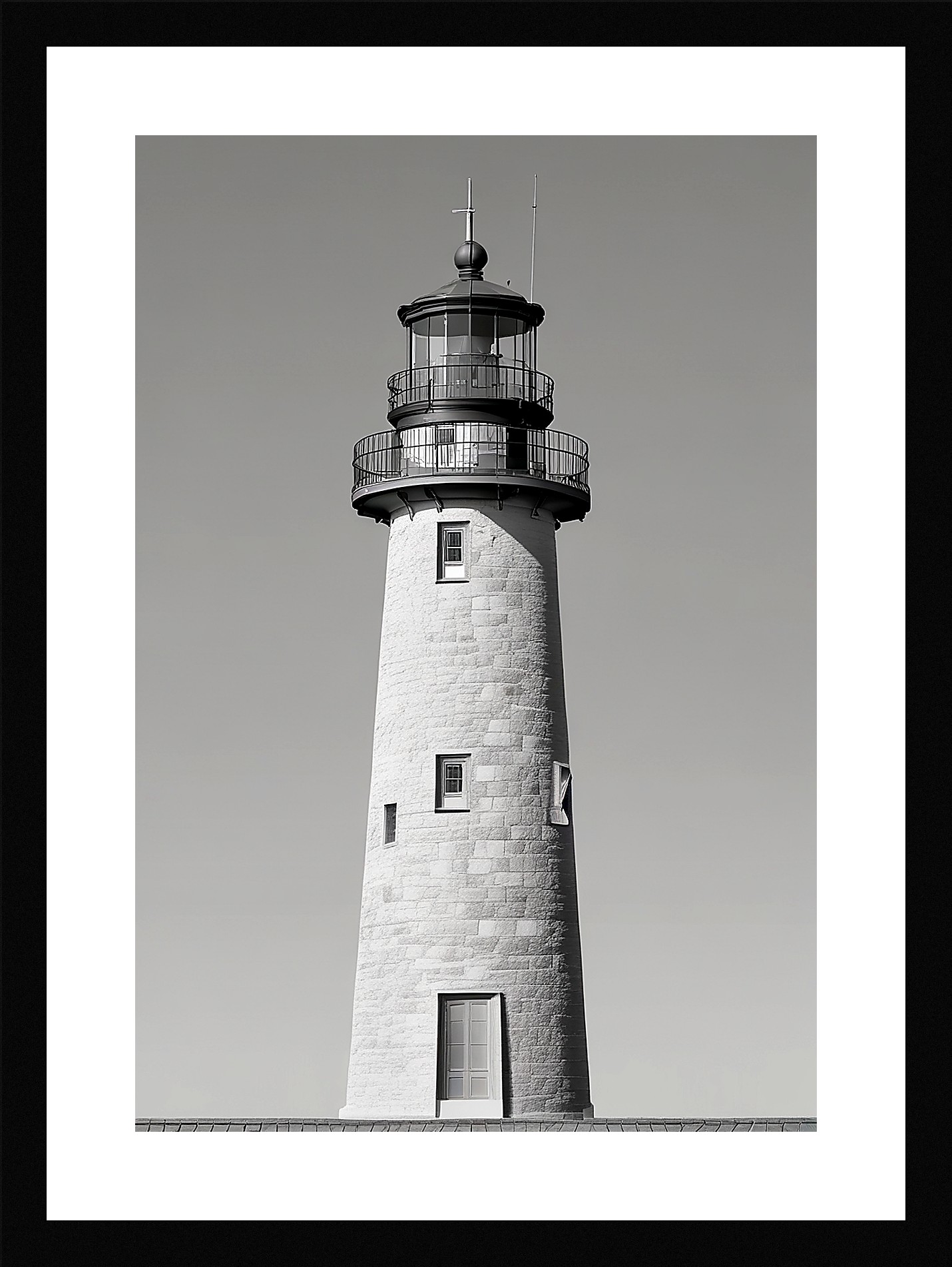 Modern Lighthouse Framed Wall Art Poster Canvas Print Picture