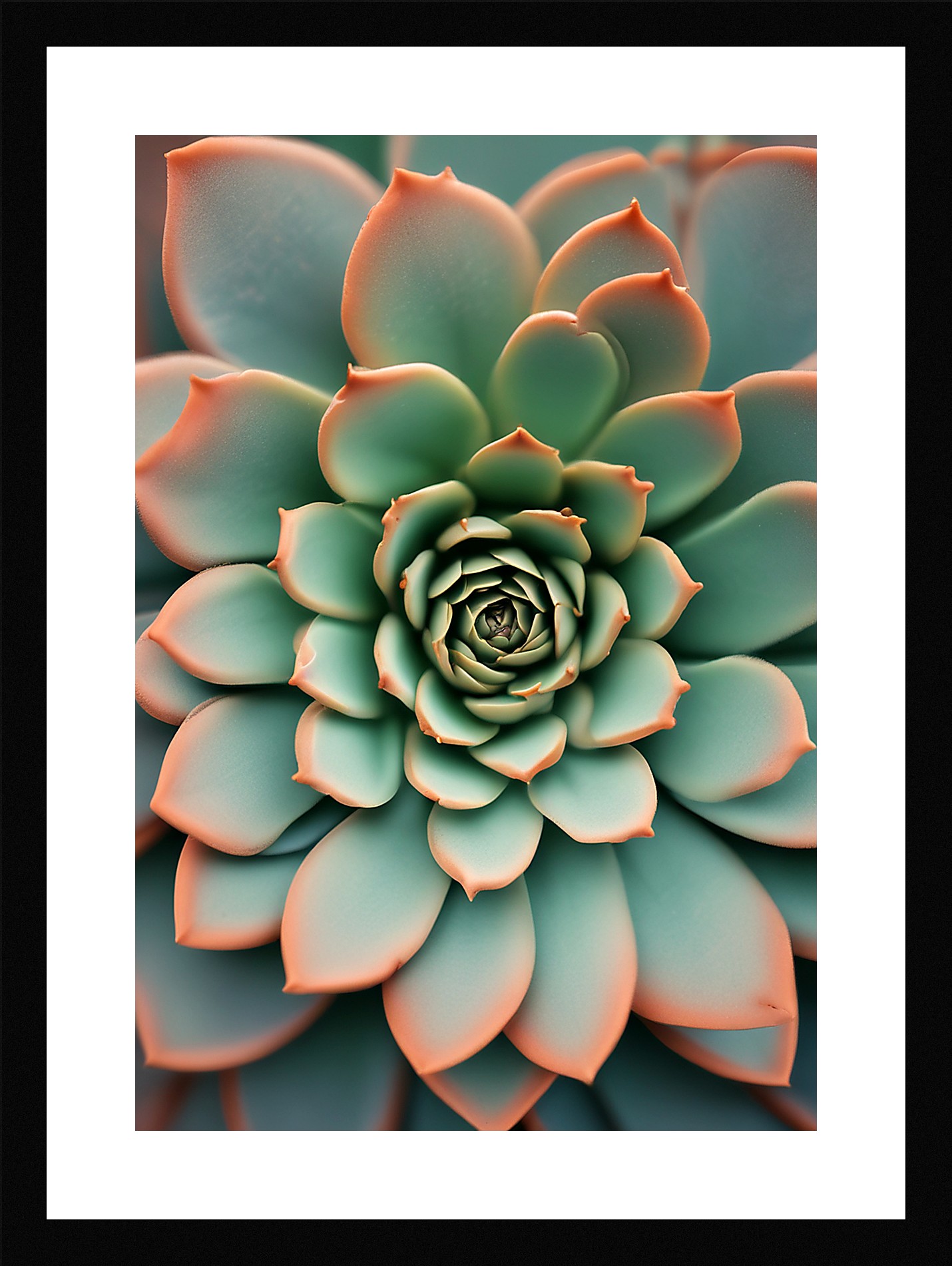 Modern Succulent Framed Wall Art Poster Canvas Print Picture
