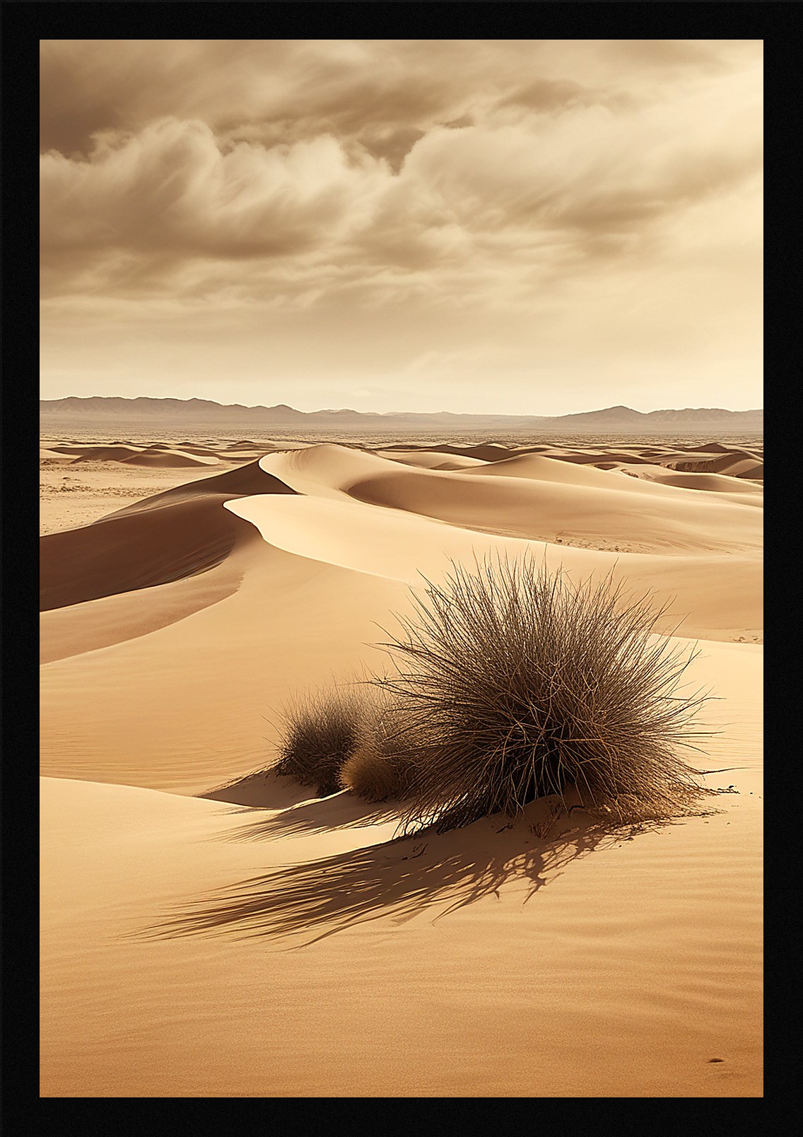Bold Desert Dunes Framed Wall Art Poster Canvas Print Picture