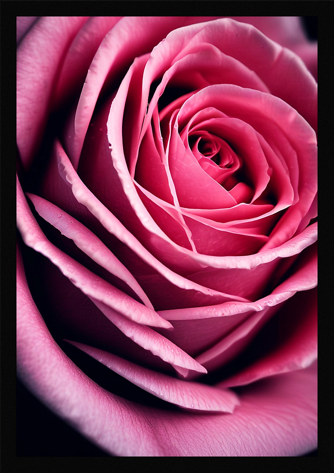 Moody Roses Framed Wall Art Poster Canvas Print Picture
