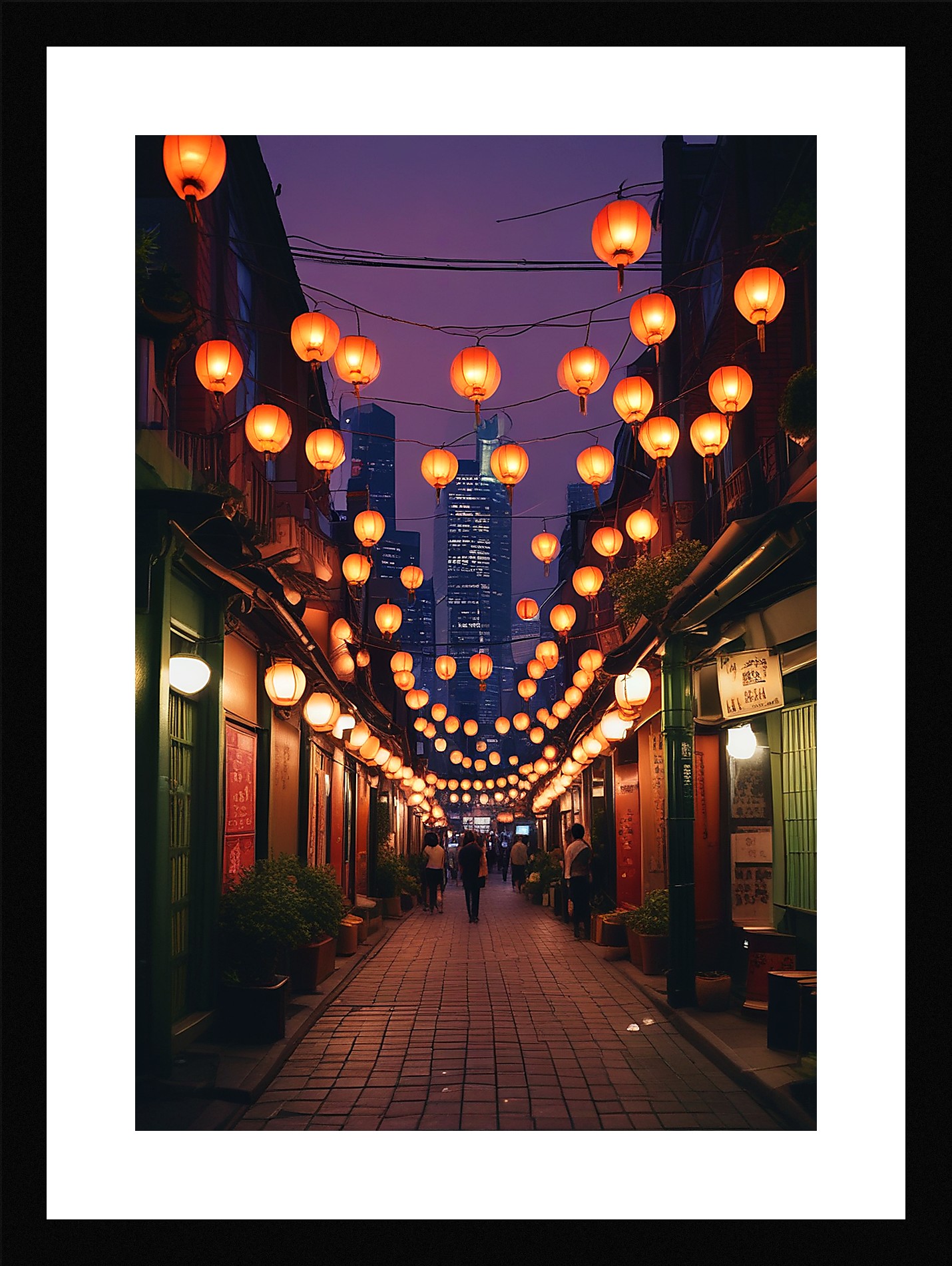Intimate Tokyo Skyline Framed Wall Art Poster Canvas Print Picture