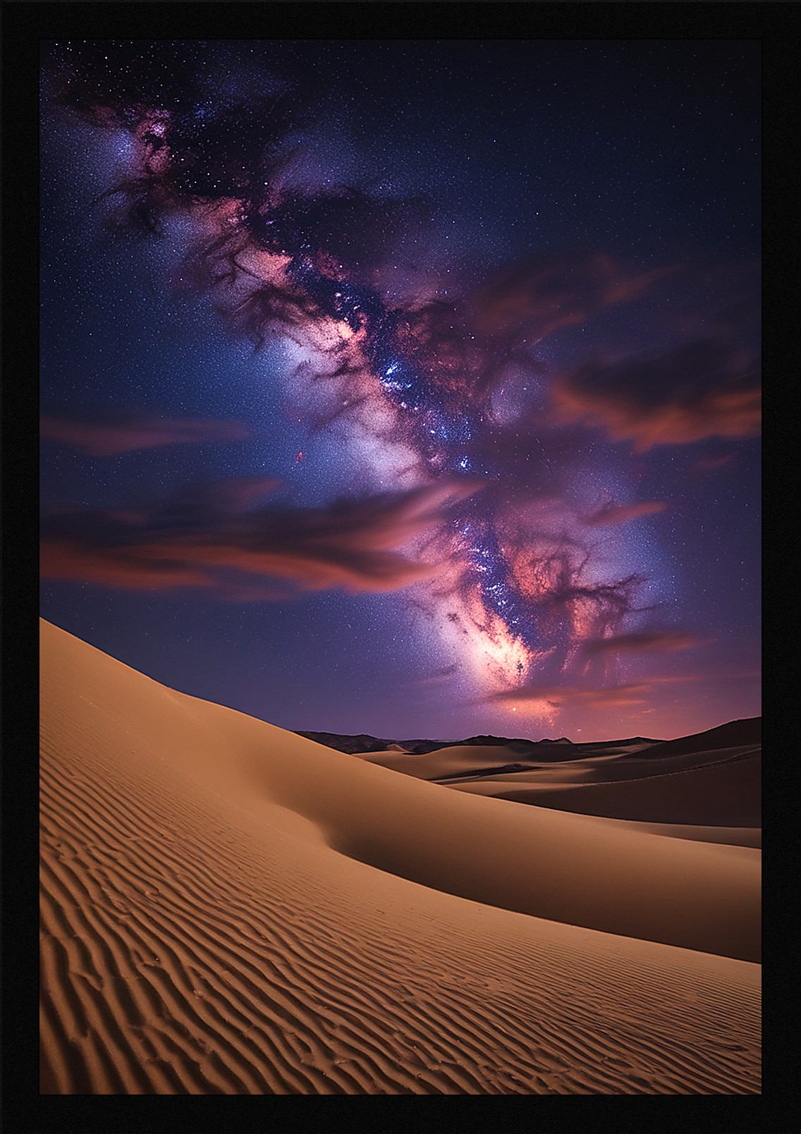 Dramatic Desert Dunes Framed Wall Art Poster Canvas Print Picture