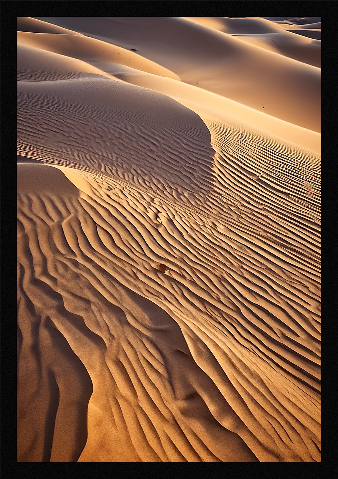 Dramatic Desert Dunes Framed Wall Art Poster Canvas Print Picture