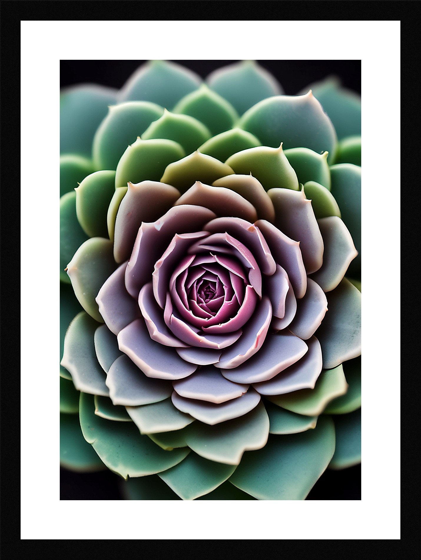 Modern Succulent Framed Wall Art Poster Canvas Print Picture