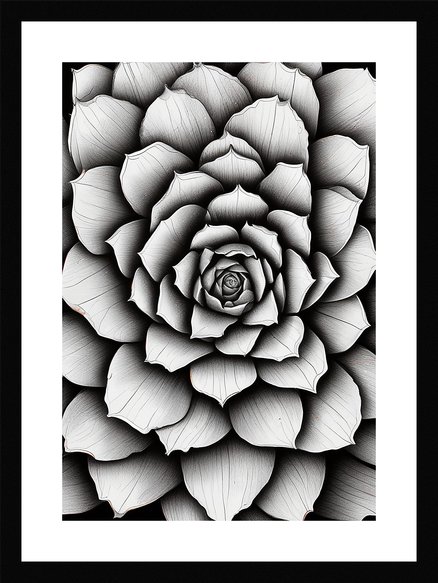 Modern Succulent Framed Wall Art Poster Canvas Print Picture