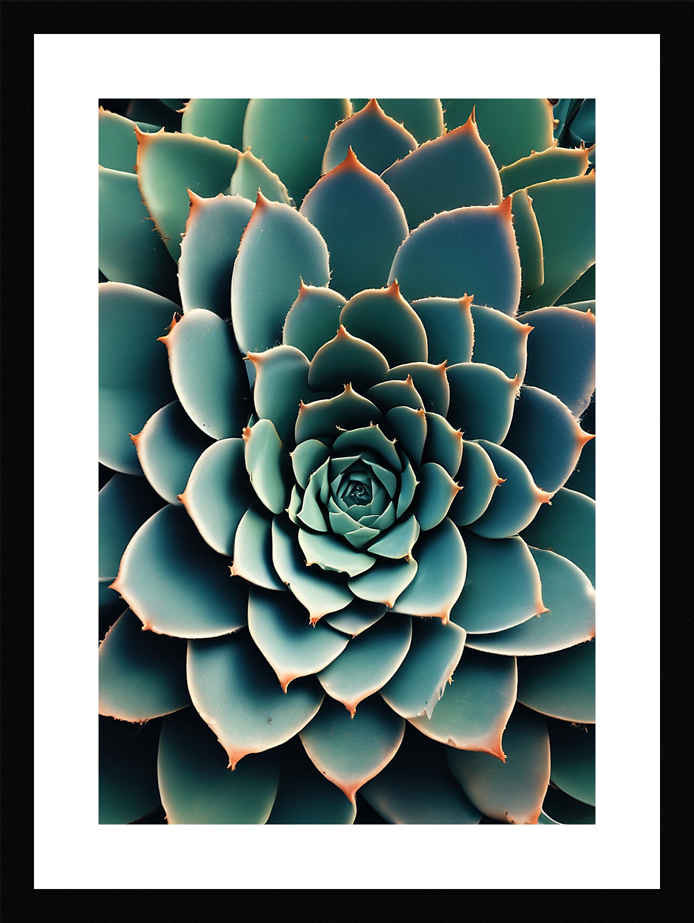 Modern Succulent Framed Wall Art Poster Canvas Print Picture
