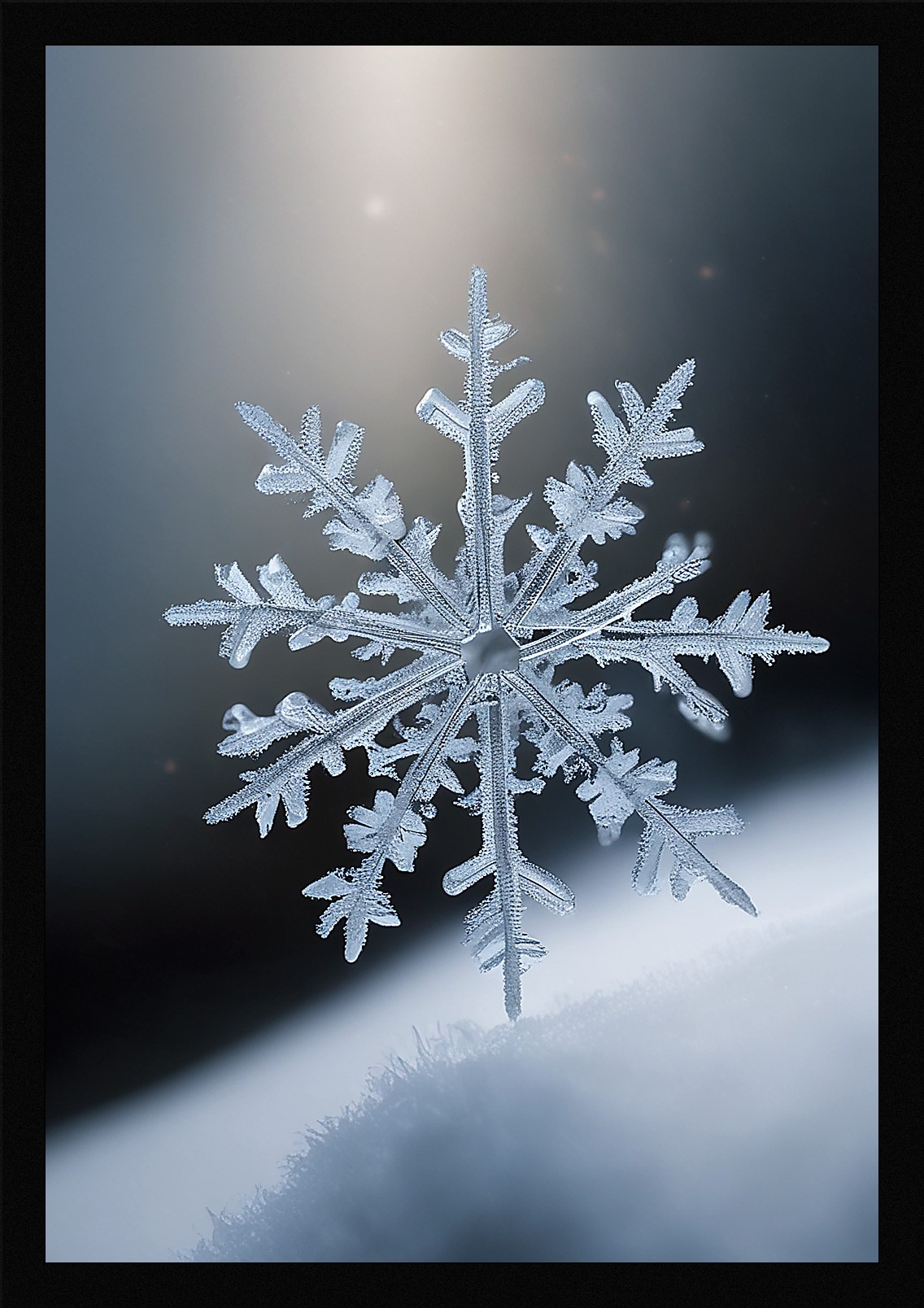 Serene Winter Snowscape Framed Wall Art Poster Canvas Print Picture