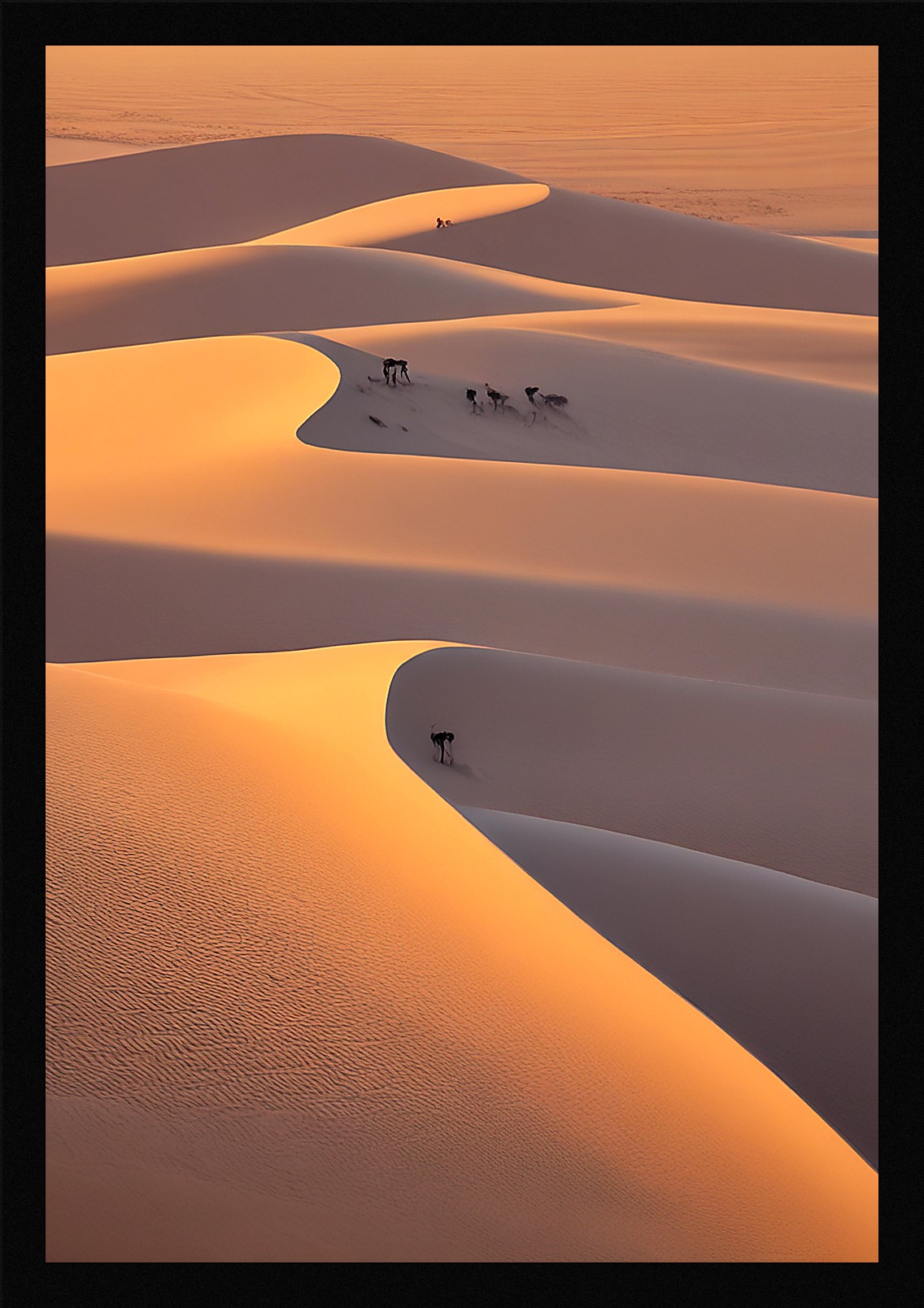 Bold Desert Dunes Framed Wall Art Poster Canvas Print Picture