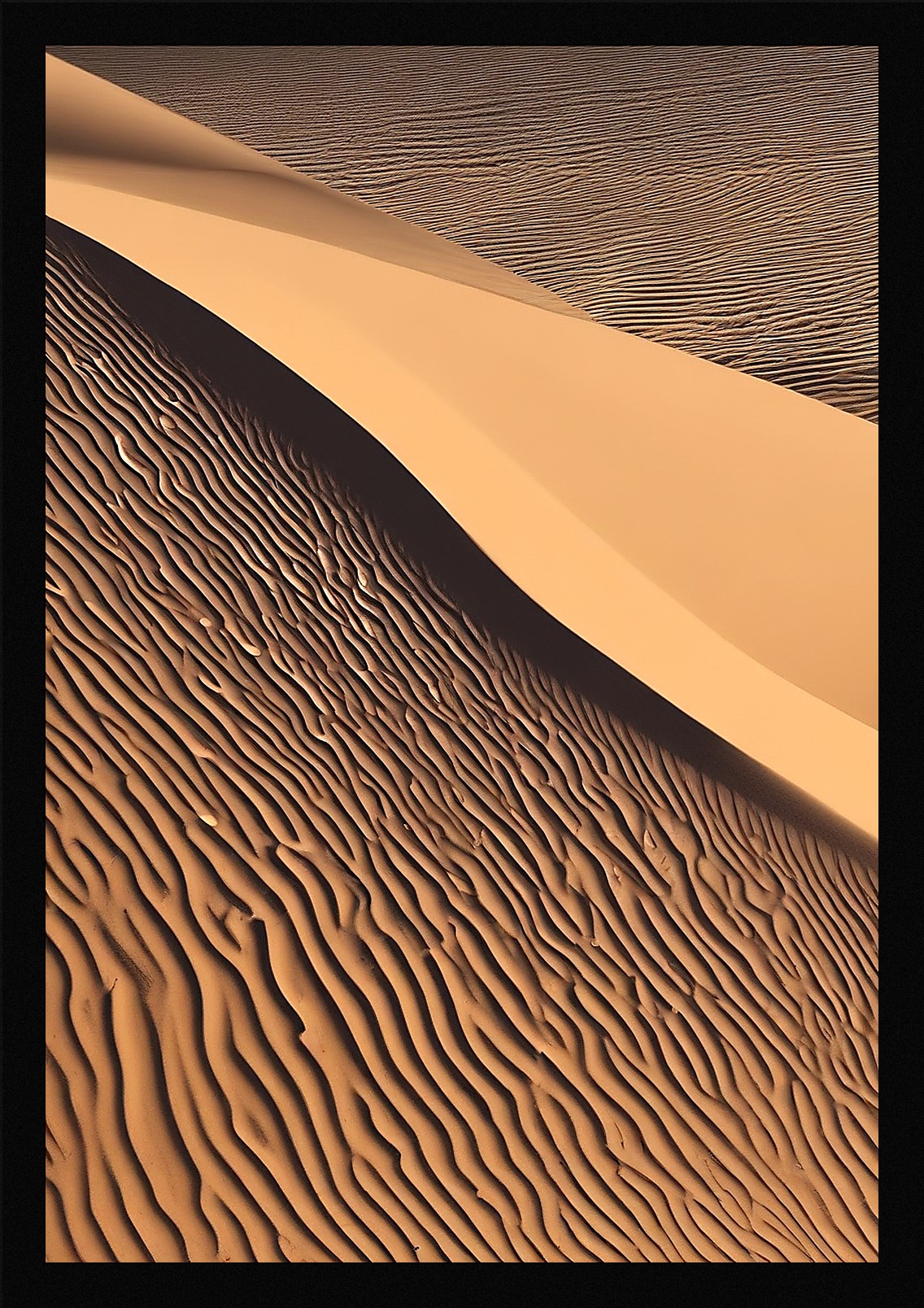 Bold Desert Dunes Framed Wall Art Poster Canvas Print Picture