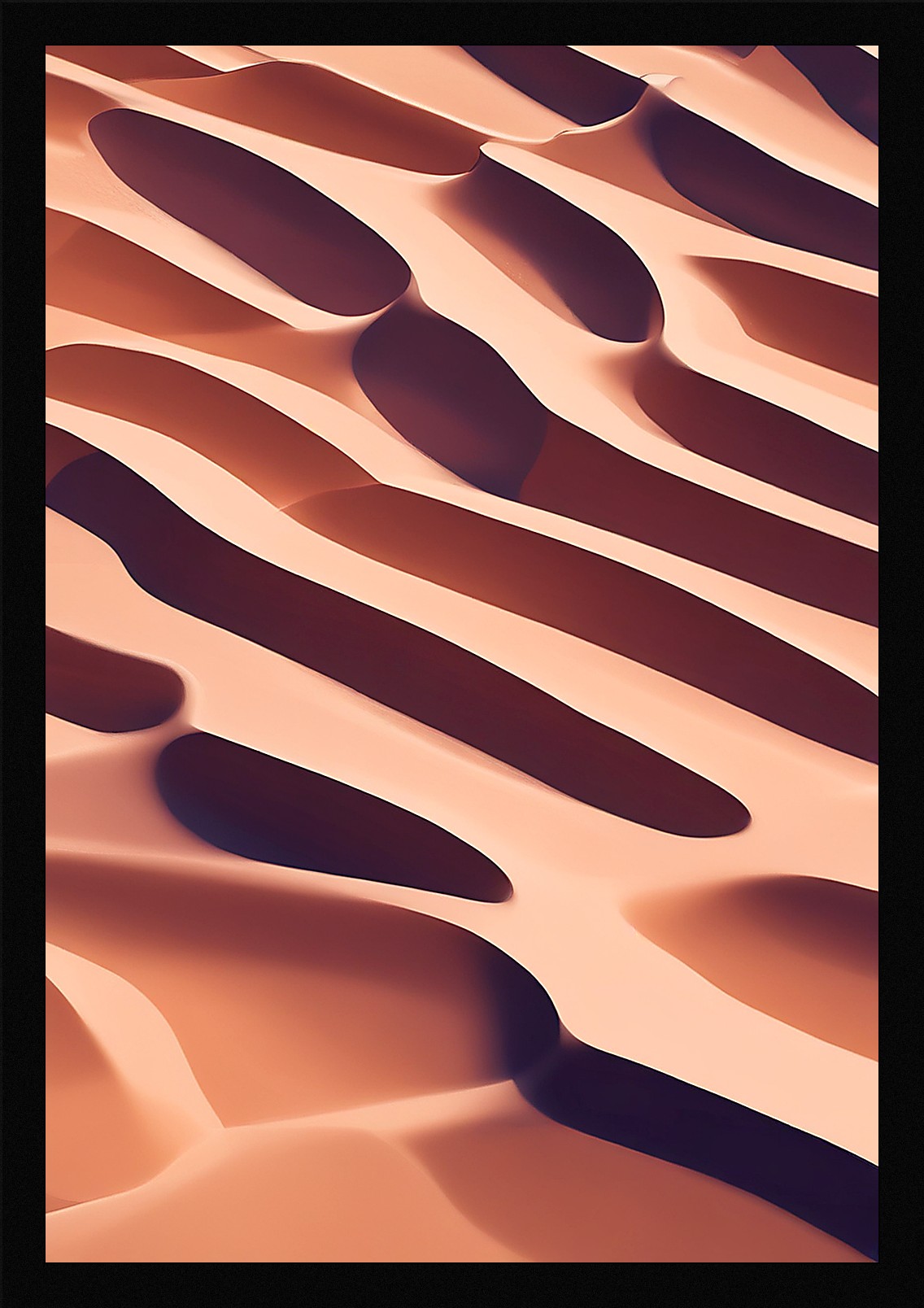 Bold Desert Dunes Framed Wall Art Poster Canvas Print Picture