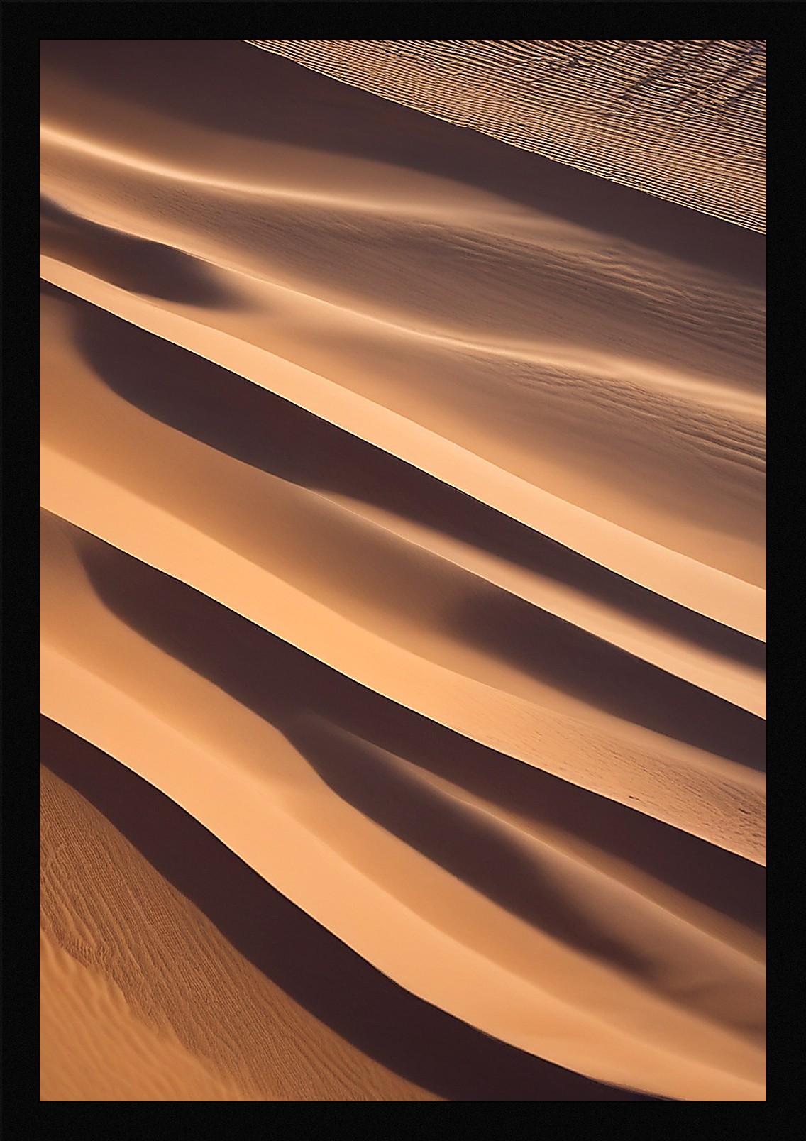 Bold Desert Dunes Framed Wall Art Poster Canvas Print Picture