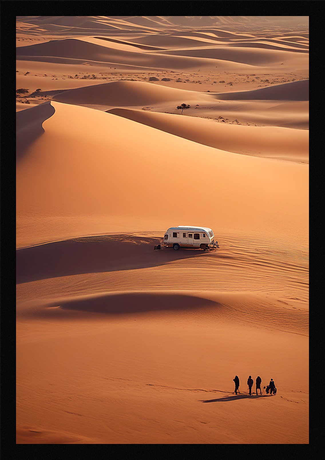 Dramatic Desert Dunes Framed Wall Art Poster Canvas Print Picture