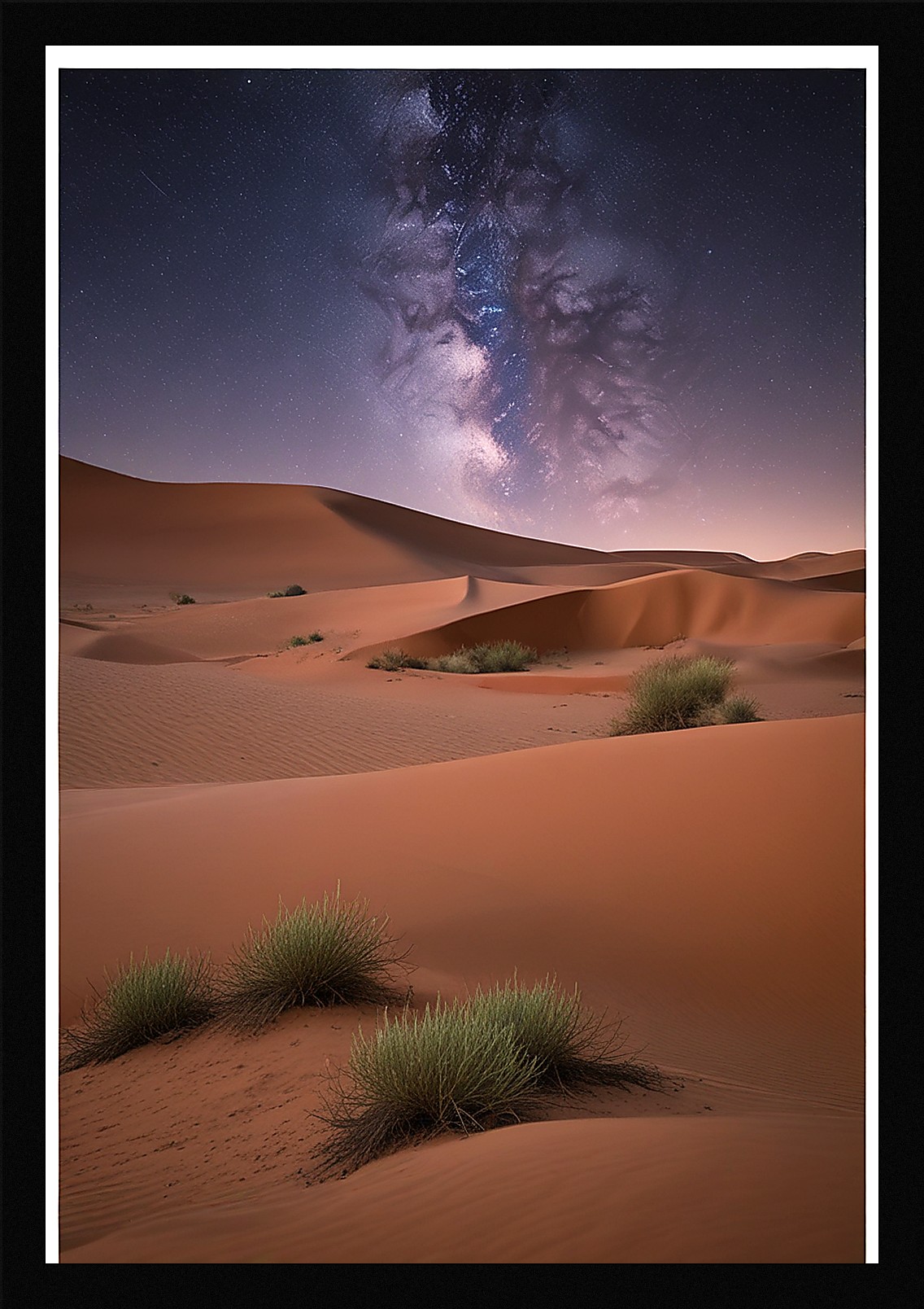 Dramatic Desert Dunes Framed Wall Art Poster Canvas Print Picture