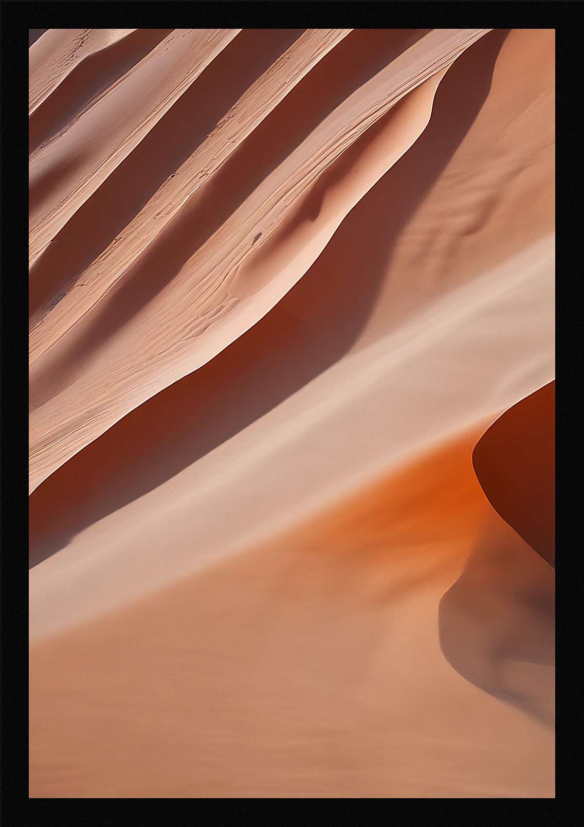 Dramatic Desert Dunes Framed Wall Art Poster Canvas Print Picture