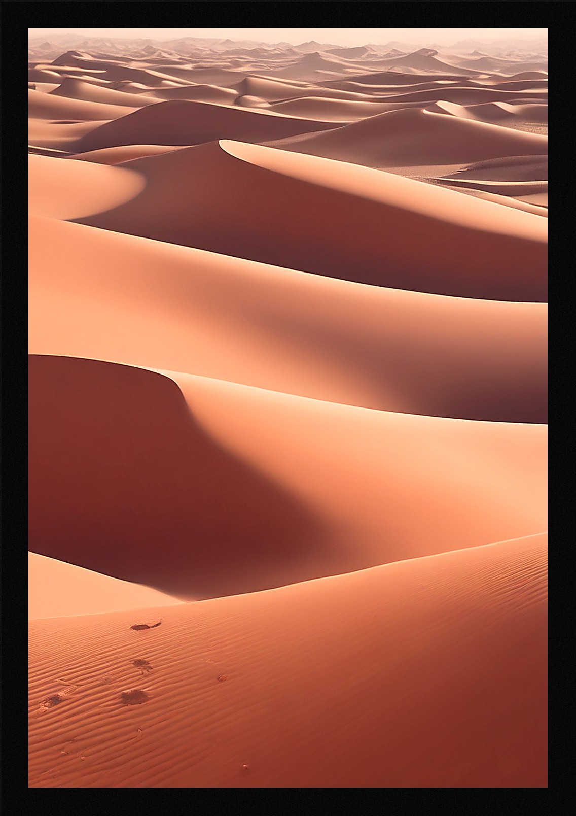 Dramatic Desert Dunes Framed Wall Art Poster Canvas Print Picture