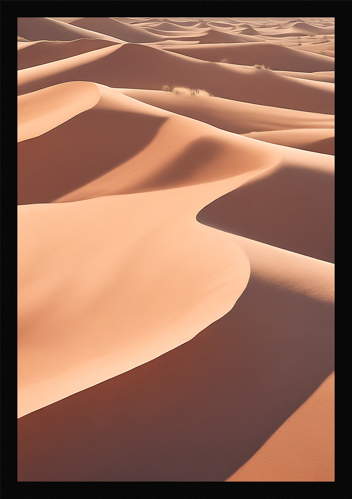 Bold Desert Dunes Framed Wall Art Poster Canvas Print Picture
