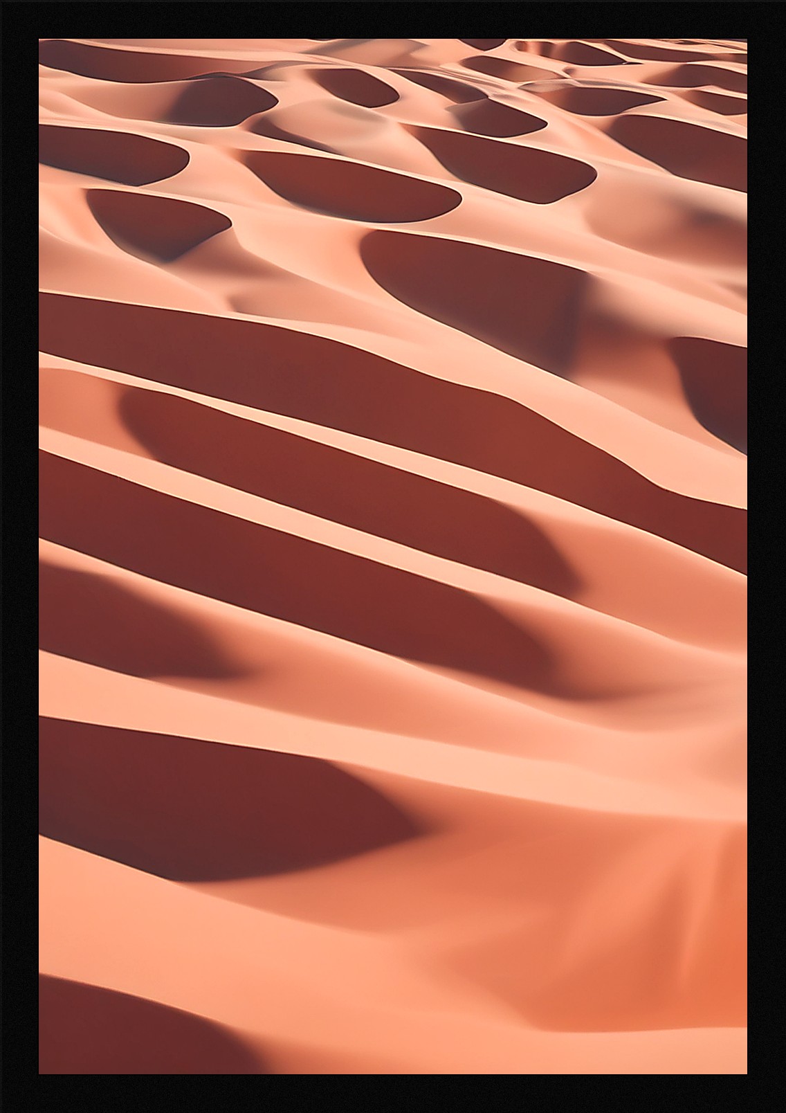 Bold Desert Dunes Framed Wall Art Poster Canvas Print Picture
