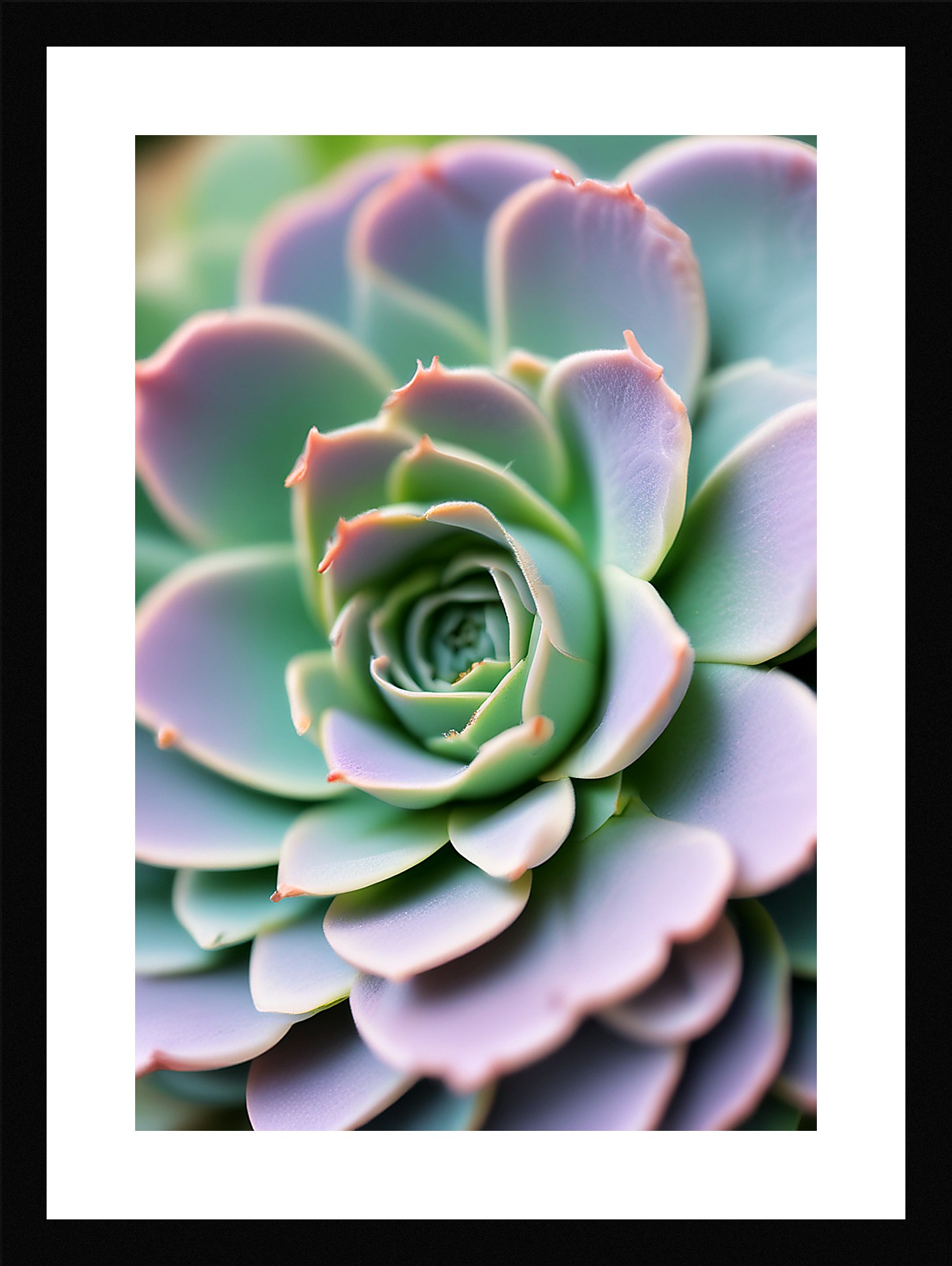 Modern Succulent Framed Wall Art Poster Canvas Print Picture