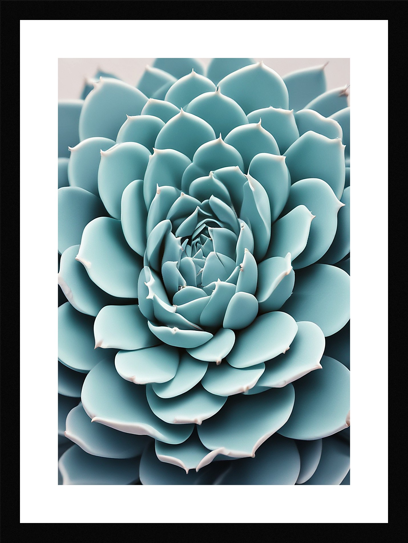 Modern Succulent Framed Wall Art Poster Canvas Print Picture