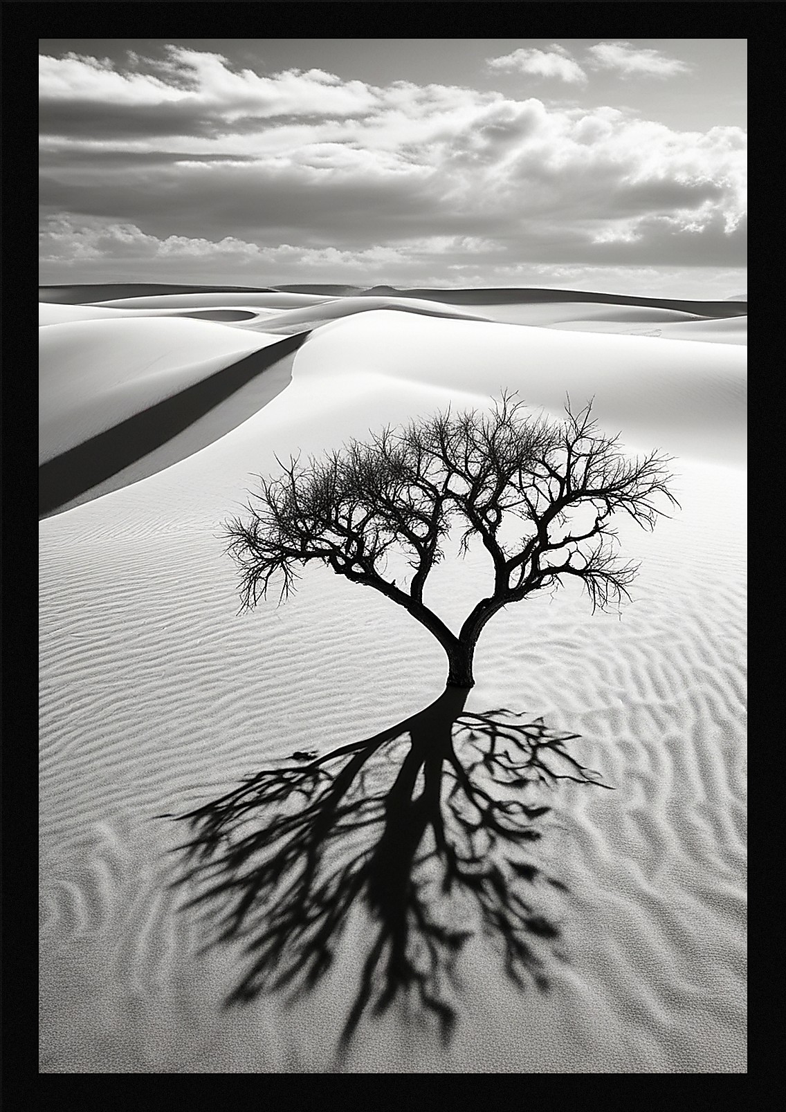 Dramatic Desert Dunes Framed Wall Art Poster Canvas Print Picture