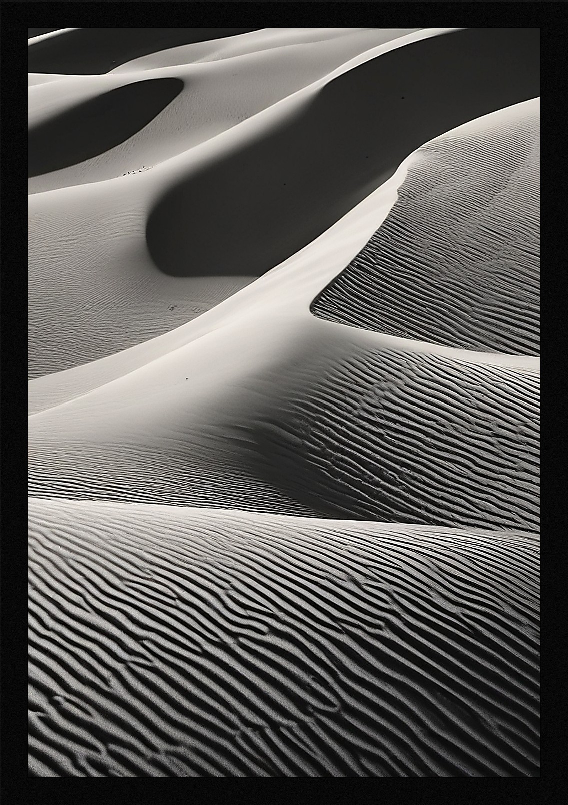 Dramatic Desert Dunes Framed Wall Art Poster Canvas Print Picture