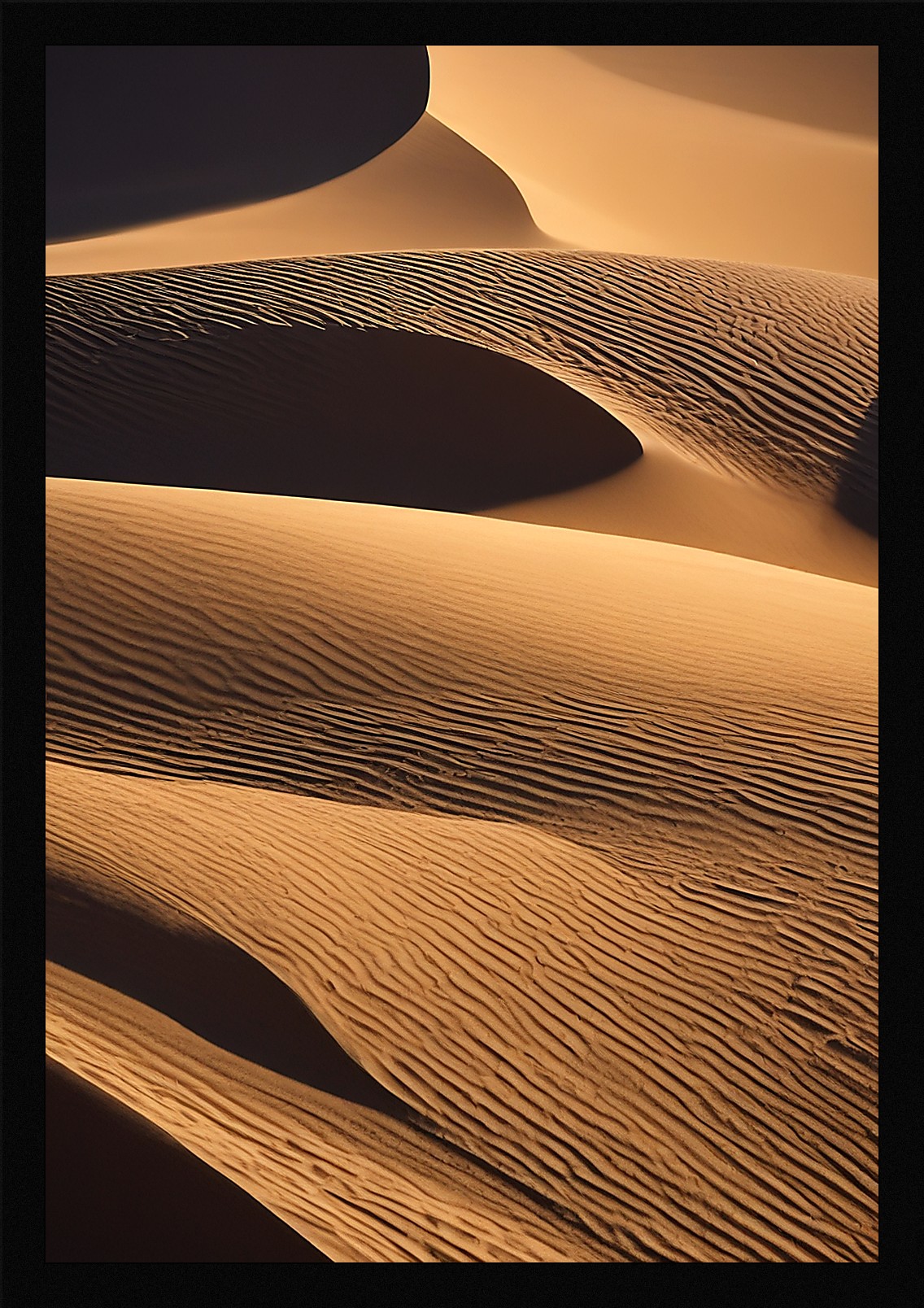 Bold Desert Dunes Framed Wall Art Poster Canvas Print Picture