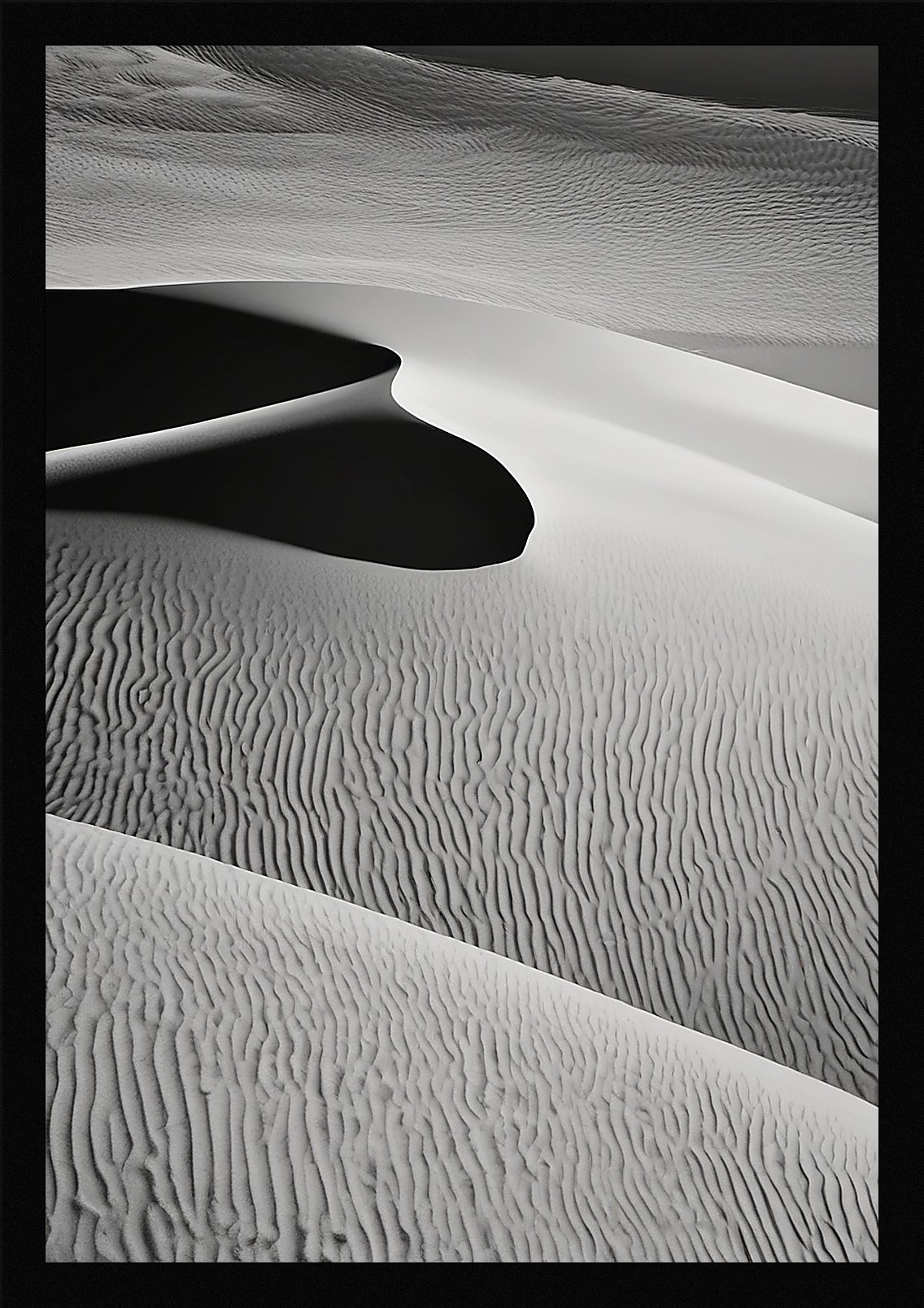 Bold Desert Dunes Framed Wall Art Poster Canvas Print Picture