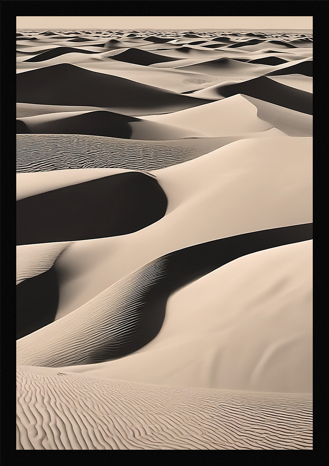 Bold Desert Dunes Framed Wall Art Poster Canvas Print Picture