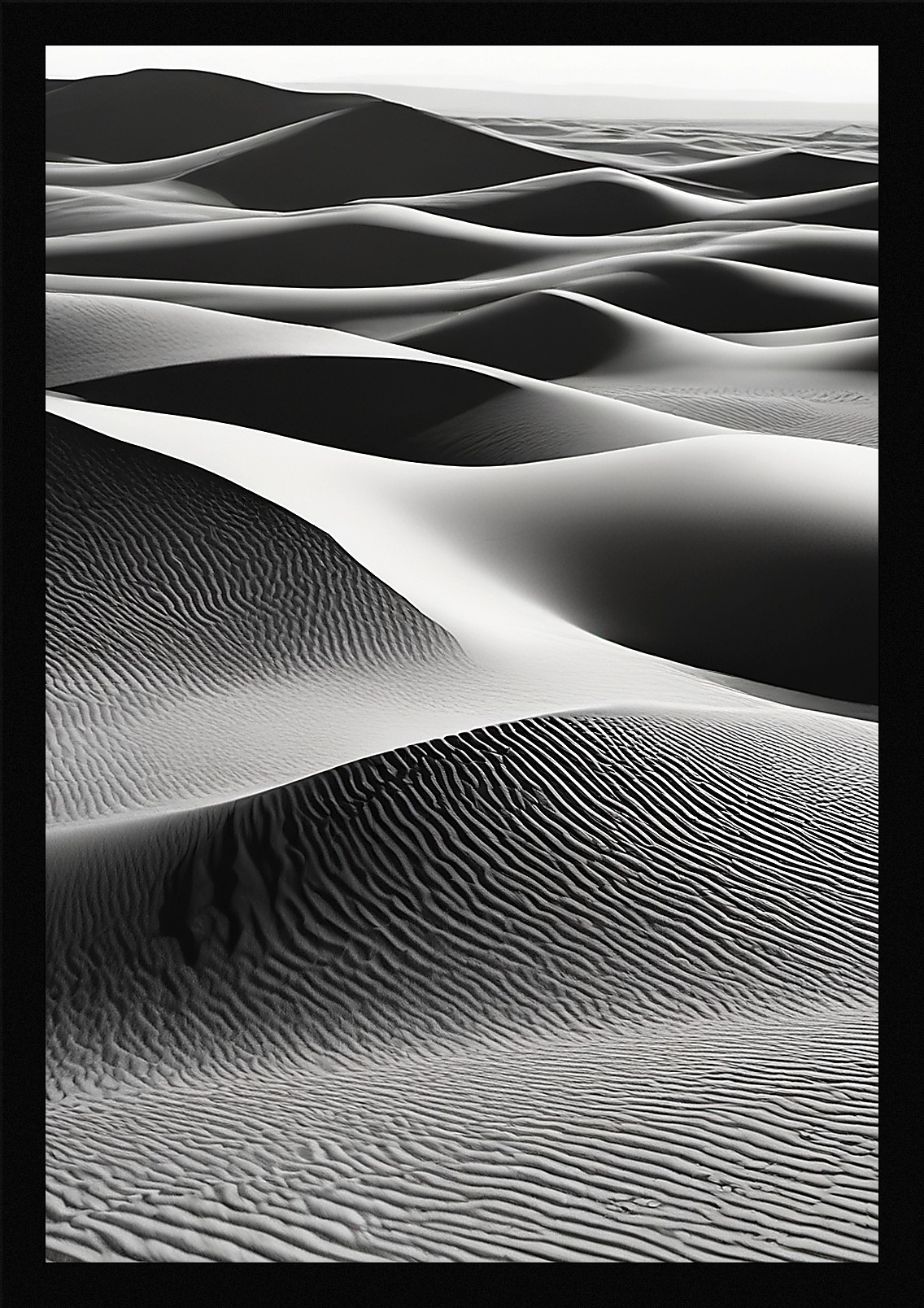 Bold Desert Dunes Framed Wall Art Poster Canvas Print Picture