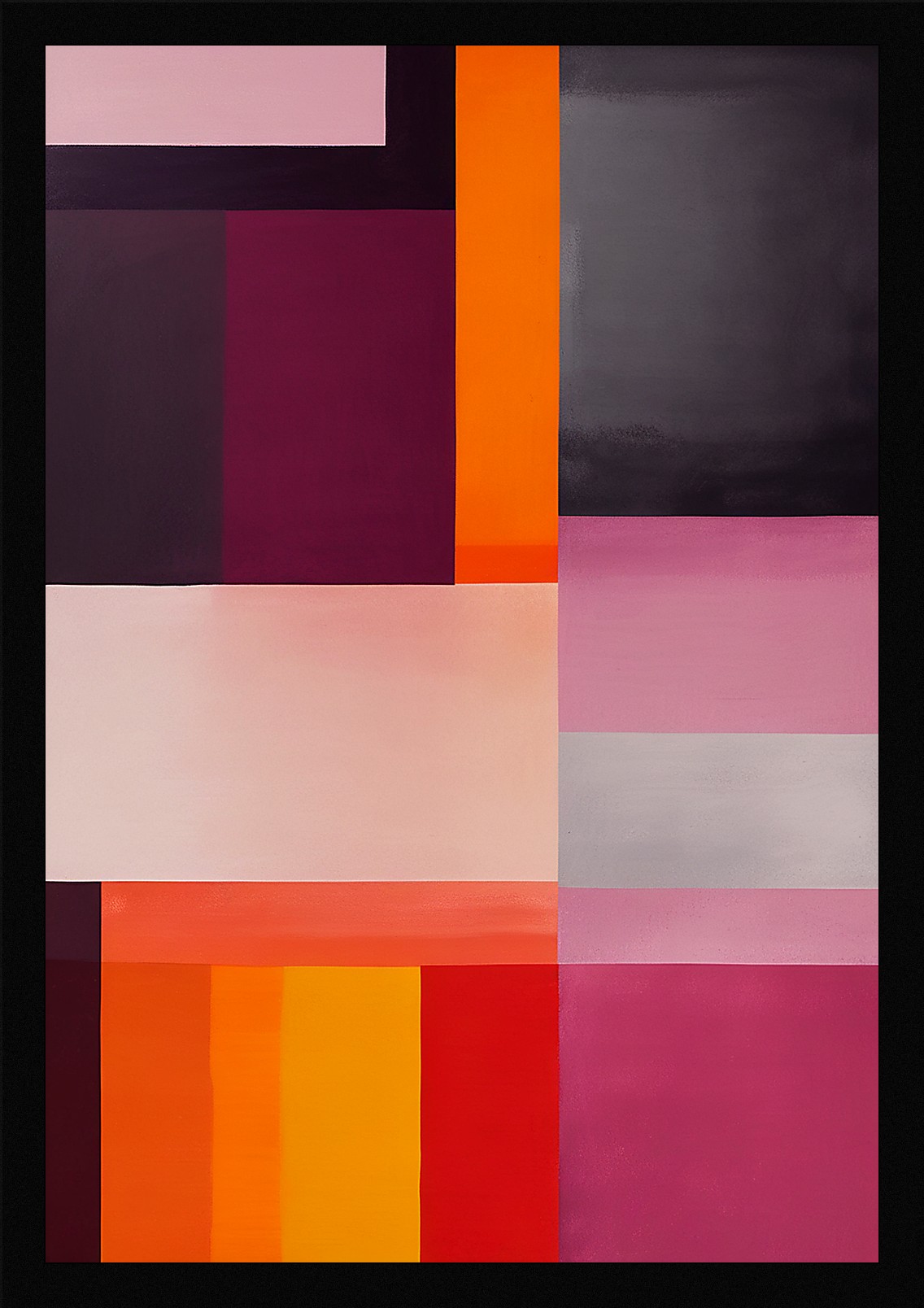 Bold Color Field Framed Wall Art Poster Canvas Print Picture