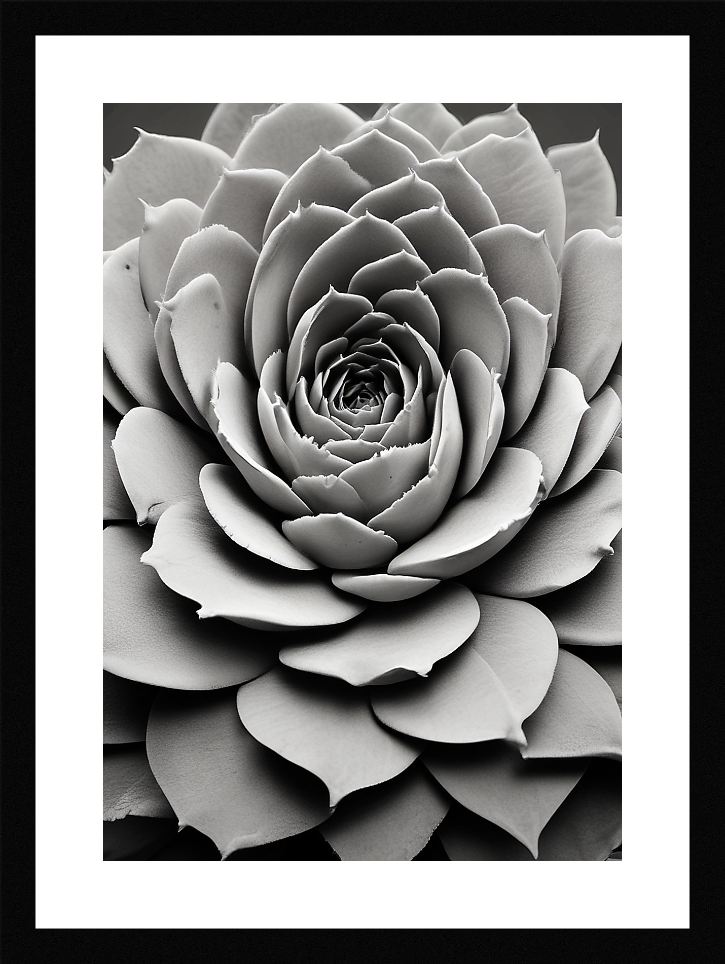 Modern Succulent Framed Wall Art Poster Canvas Print Picture