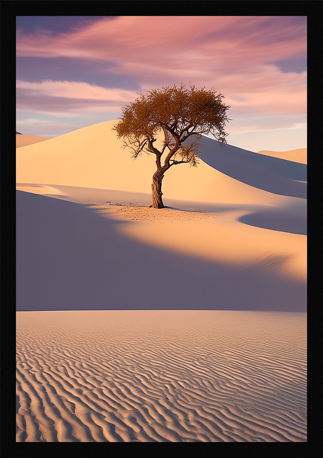 Bold Desert Dunes Framed Wall Art Poster Canvas Print Picture