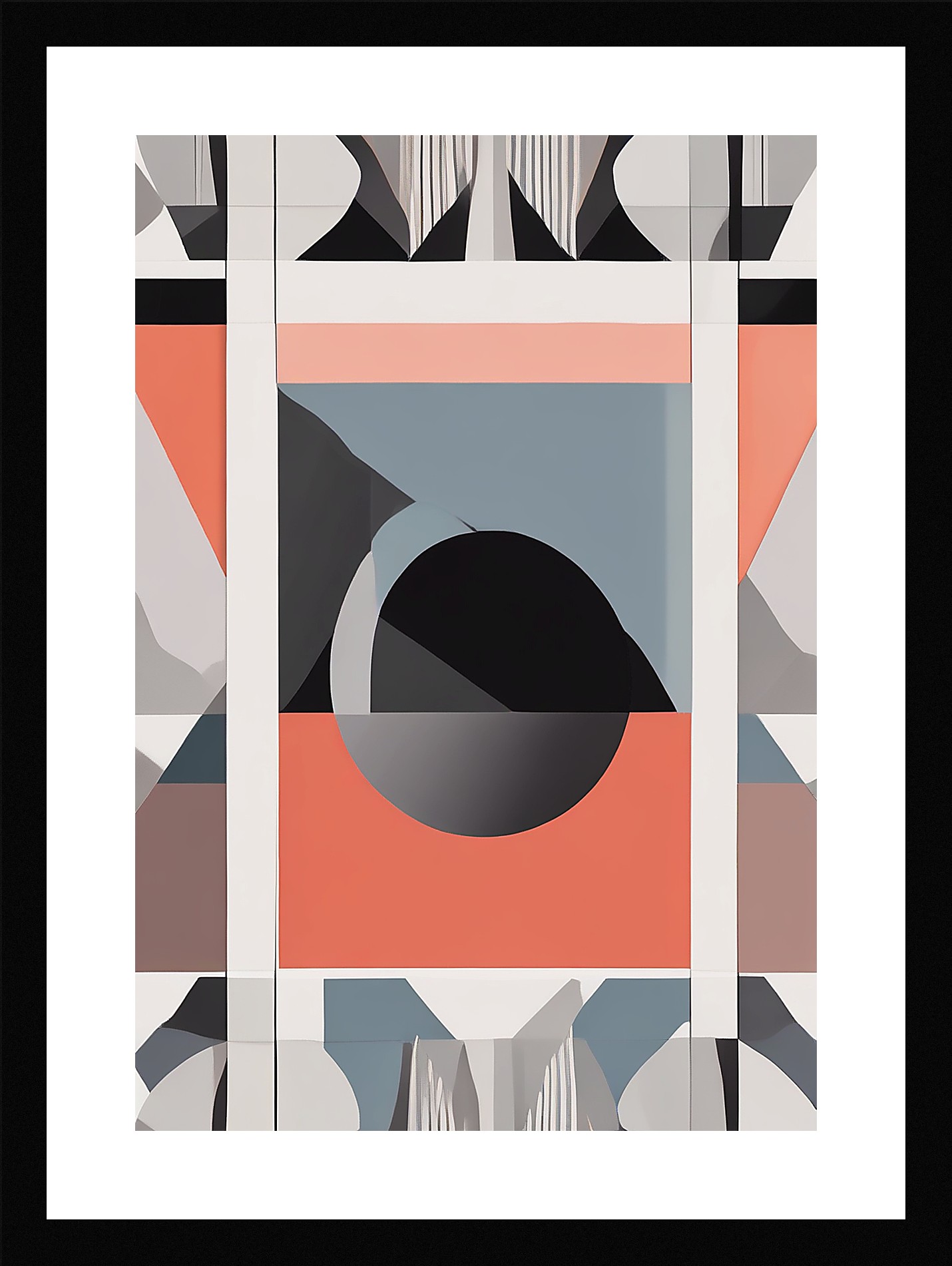 Modern Geometric Shapes Framed Wall Art Poster Canvas Print Picture