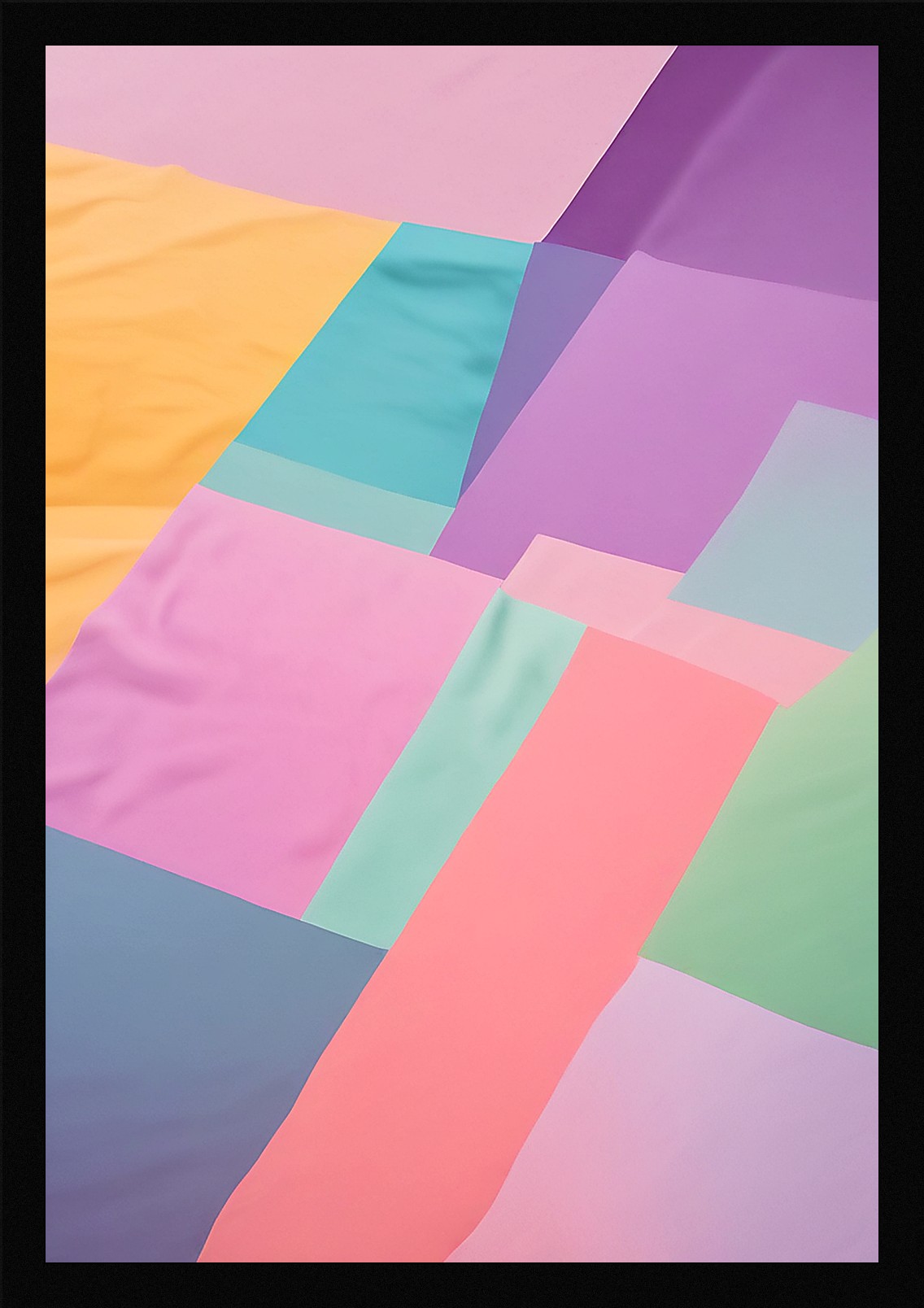 Bold Color Field Framed Wall Art Poster Canvas Print Picture