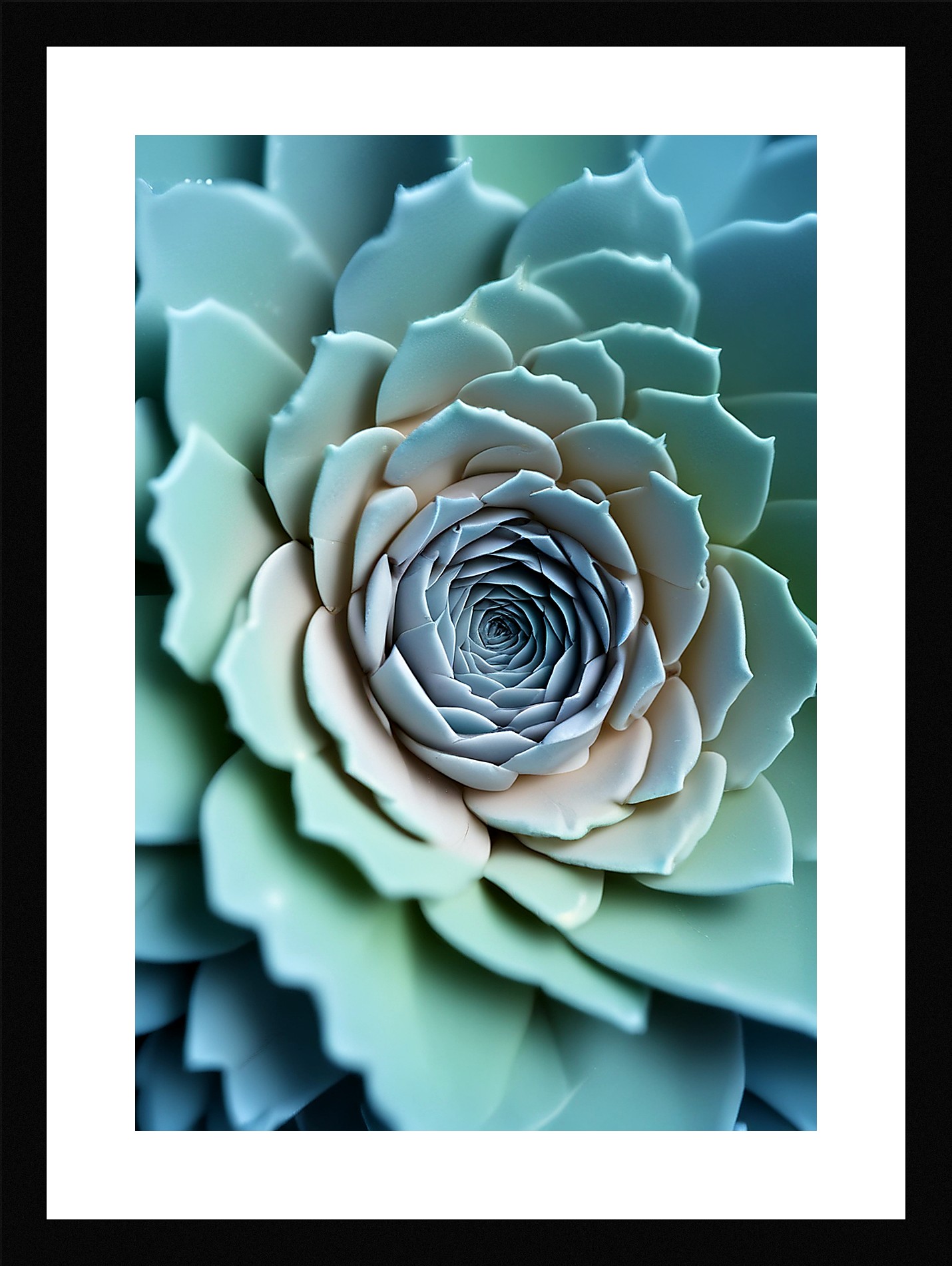 Modern Succulent Framed Wall Art Poster Canvas Print Picture