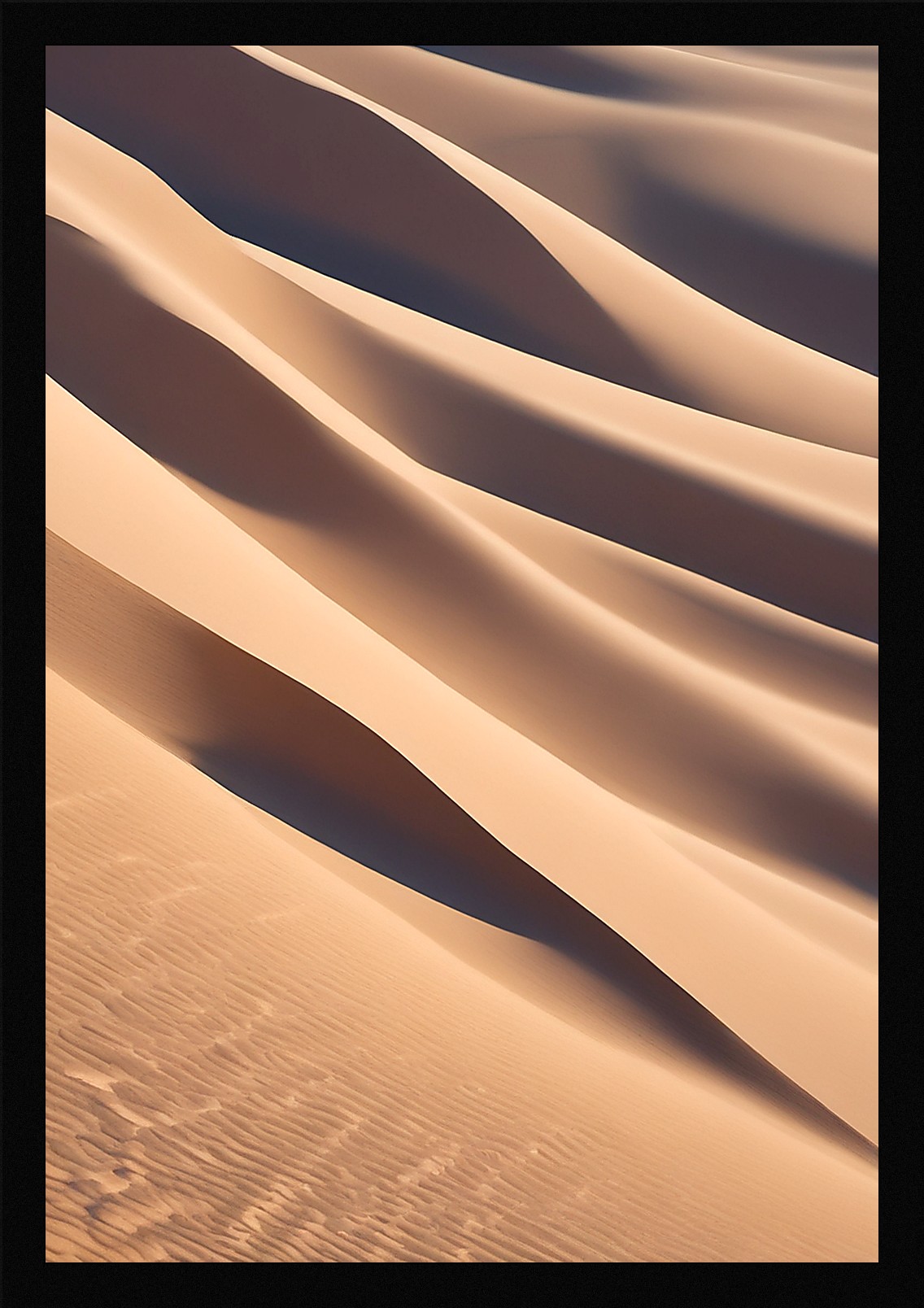 Dramatic Desert Dunes Framed Wall Art Poster Canvas Print Picture