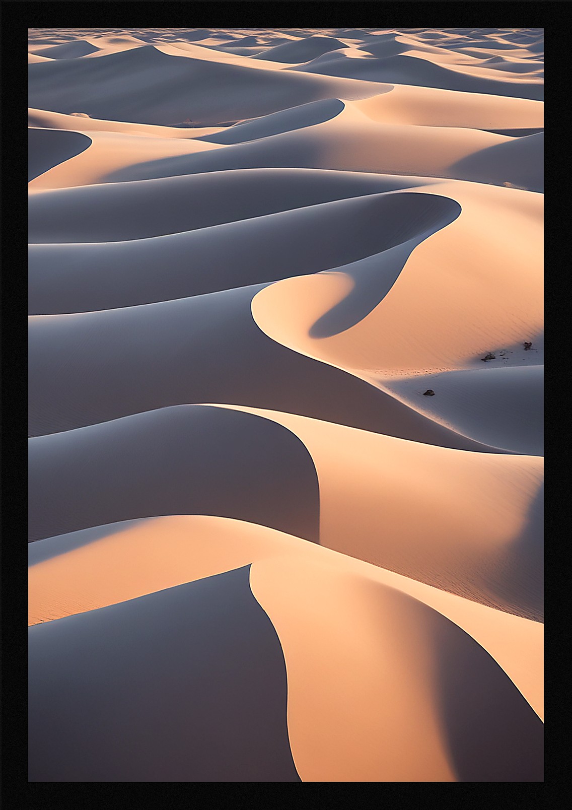 Dramatic Desert Dunes Framed Wall Art Poster Canvas Print Picture