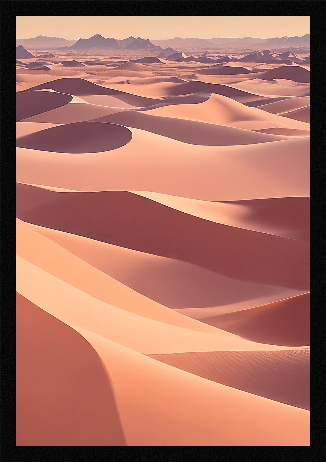 Bold Desert Dunes Framed Wall Art Poster Canvas Print Picture