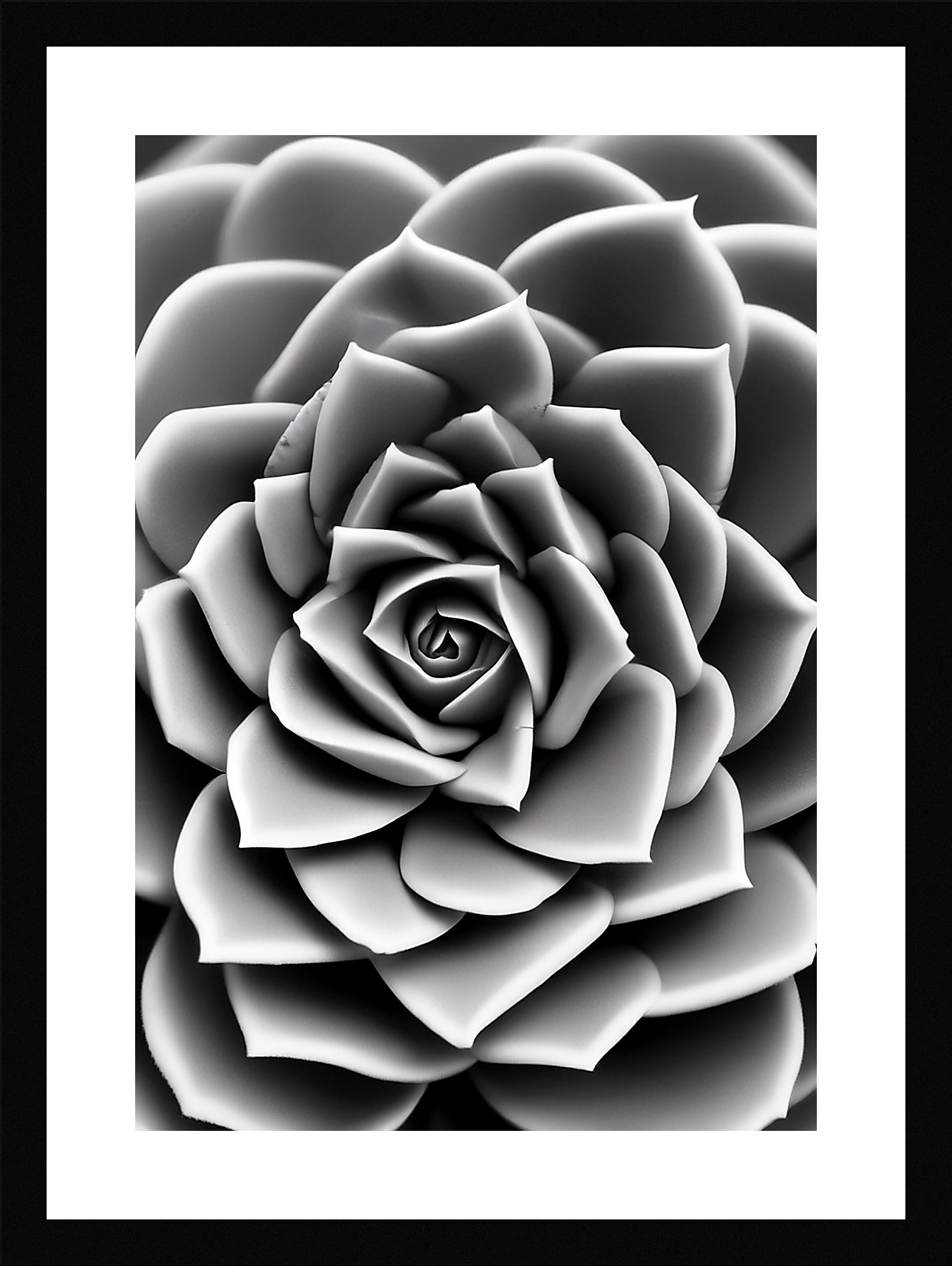 Modern Succulent Framed Wall Art Poster Canvas Print Picture