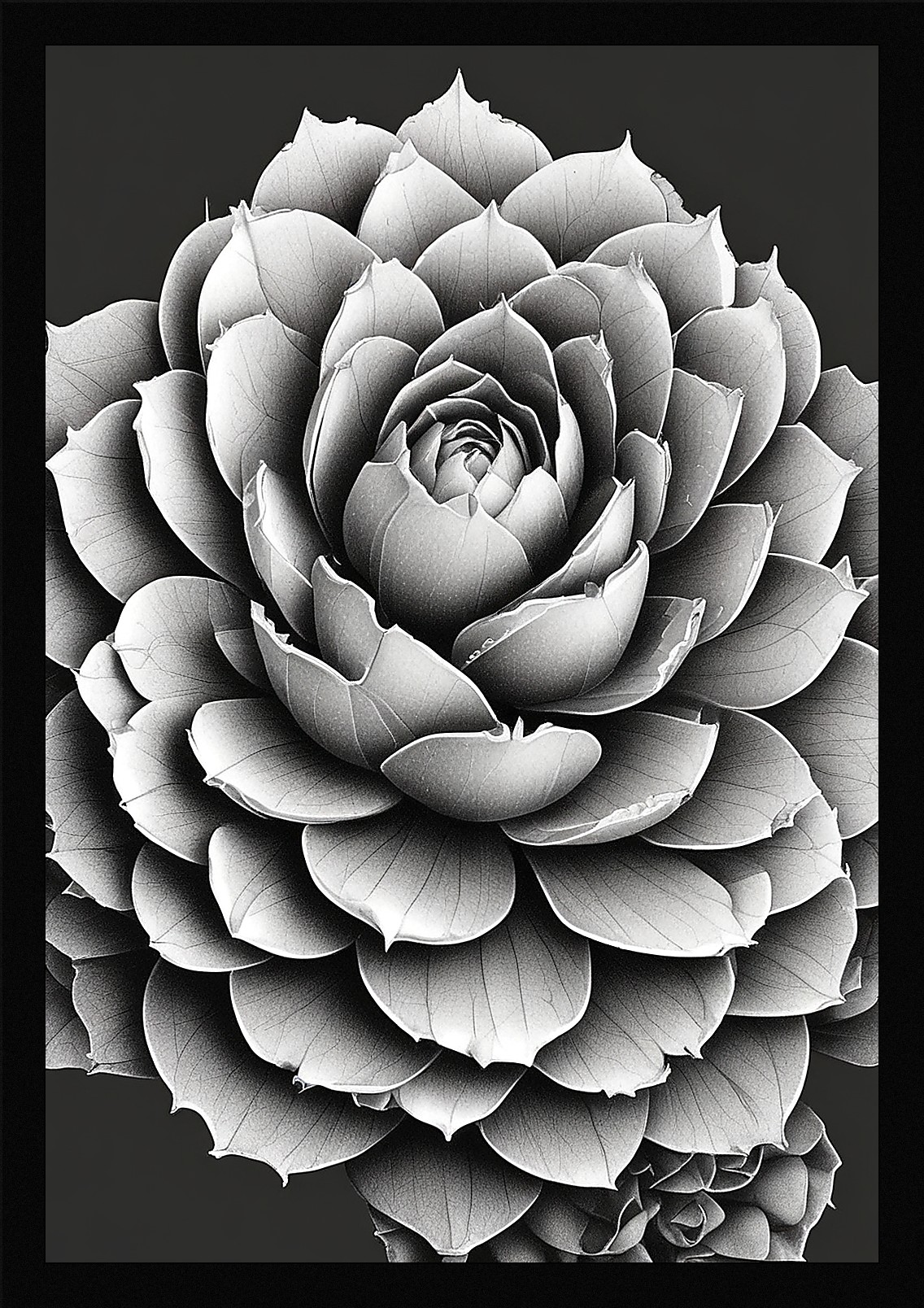 Modern Succulent Framed Wall Art Poster Canvas Print Picture