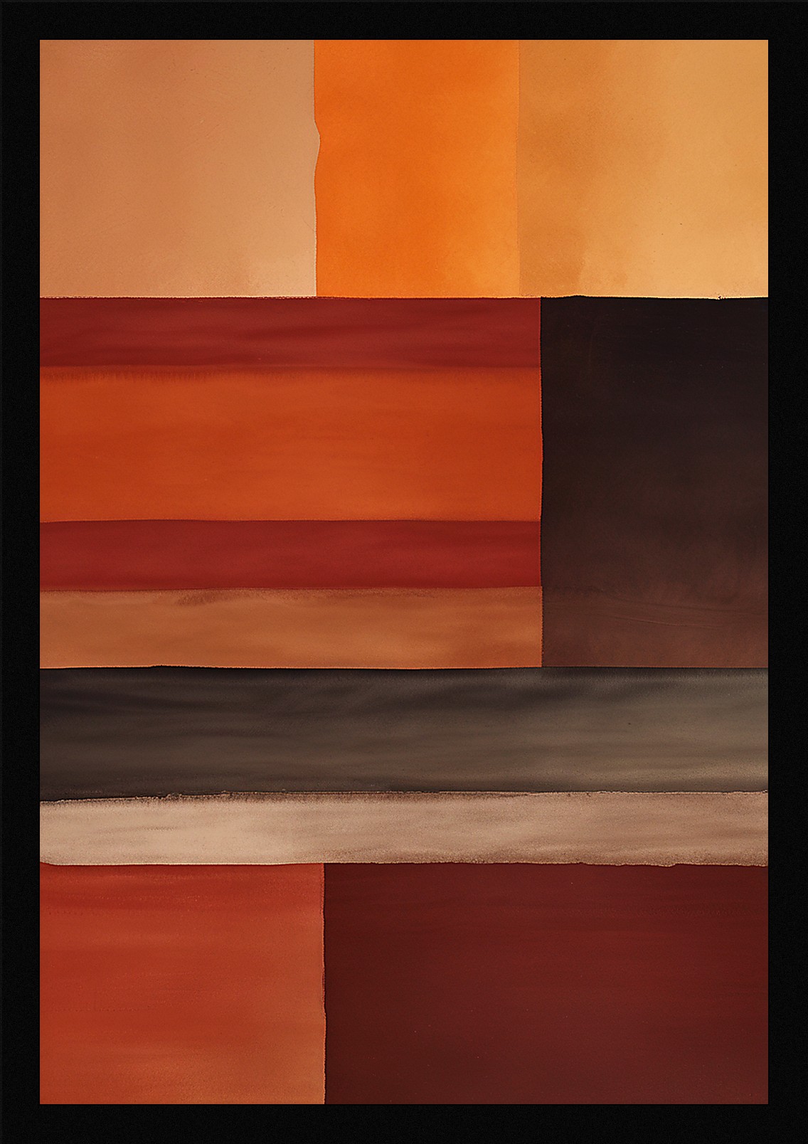 Bold Color Field Framed Wall Art Poster Canvas Print Picture