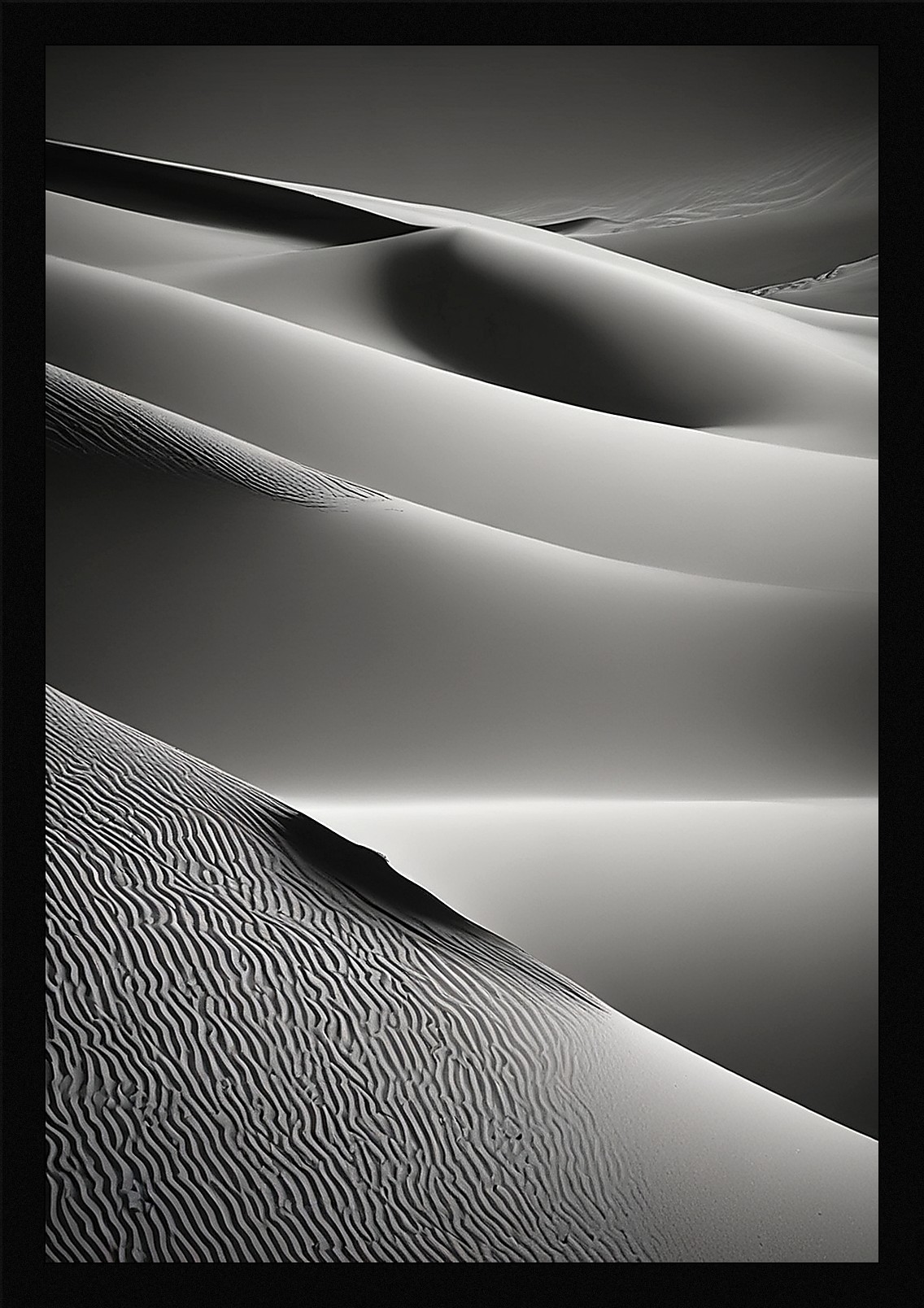 Dramatic Desert Dunes Framed Wall Art Poster Canvas Print Picture