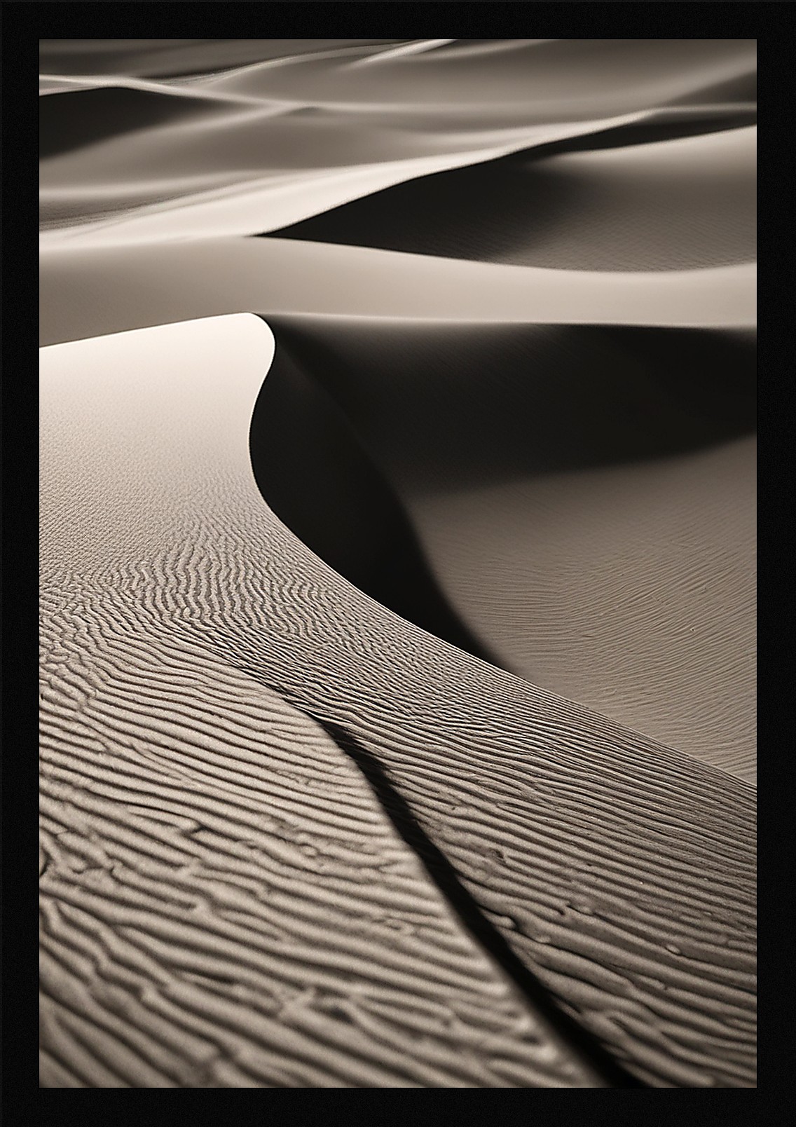Bold Desert Dunes Framed Wall Art Poster Canvas Print Picture